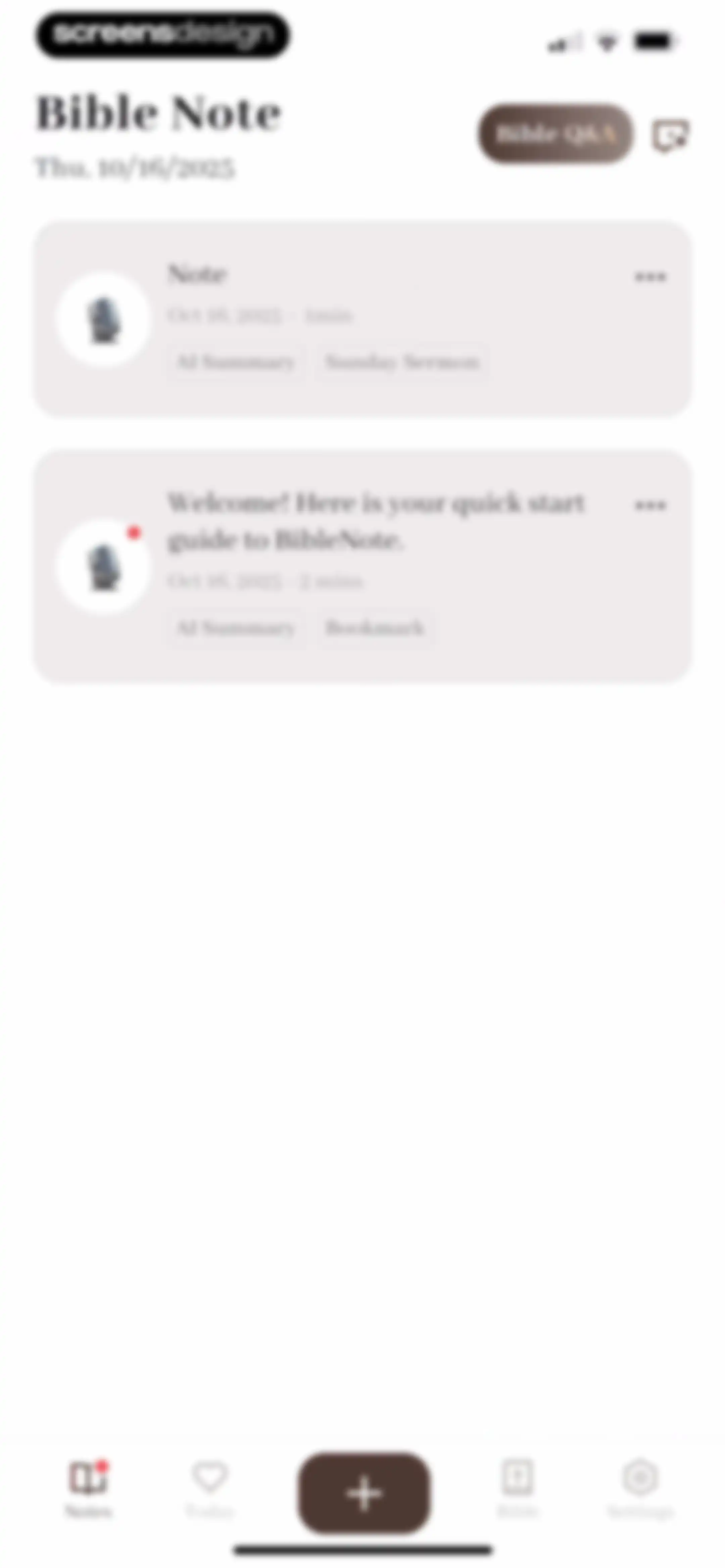 Bible Note: Sermon Notes screen 52