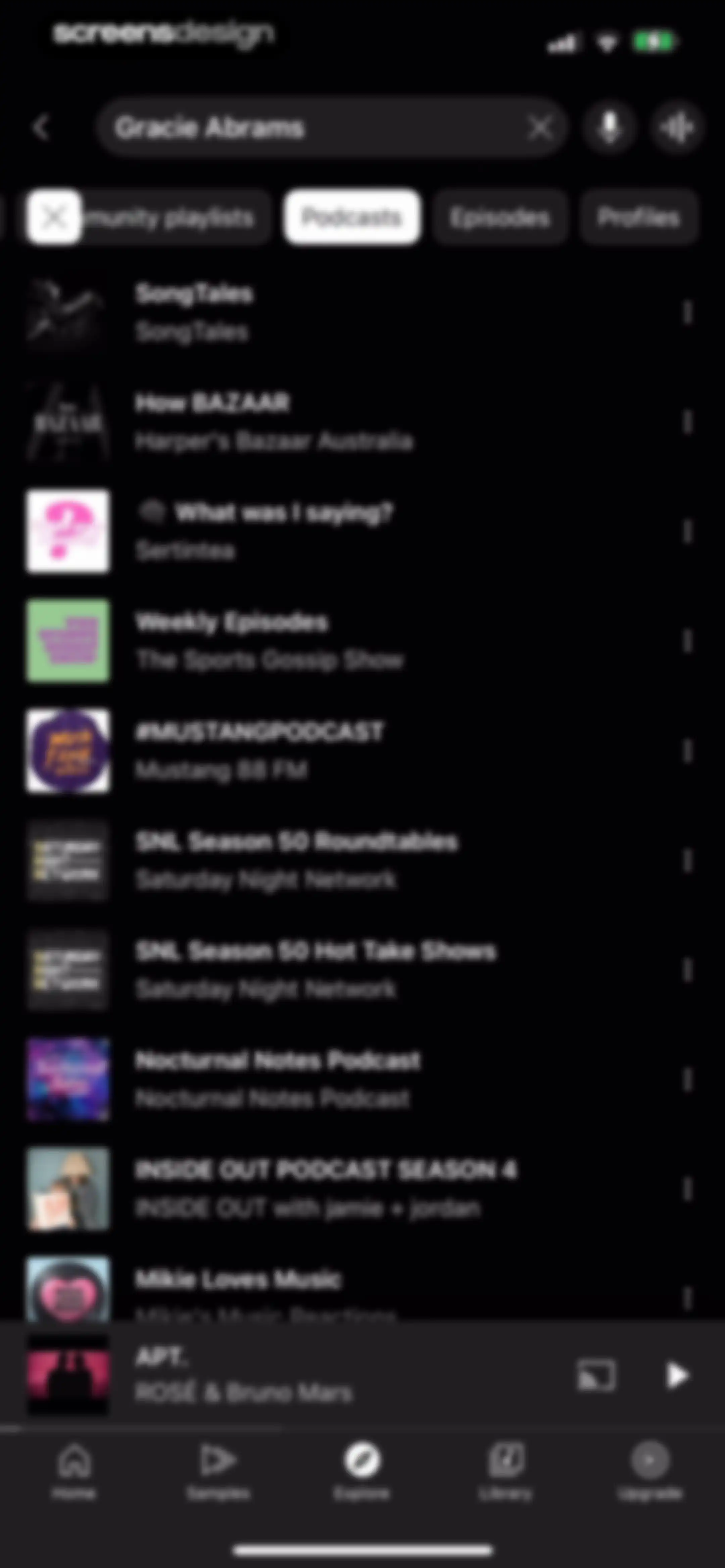 YouTube Music screen 134