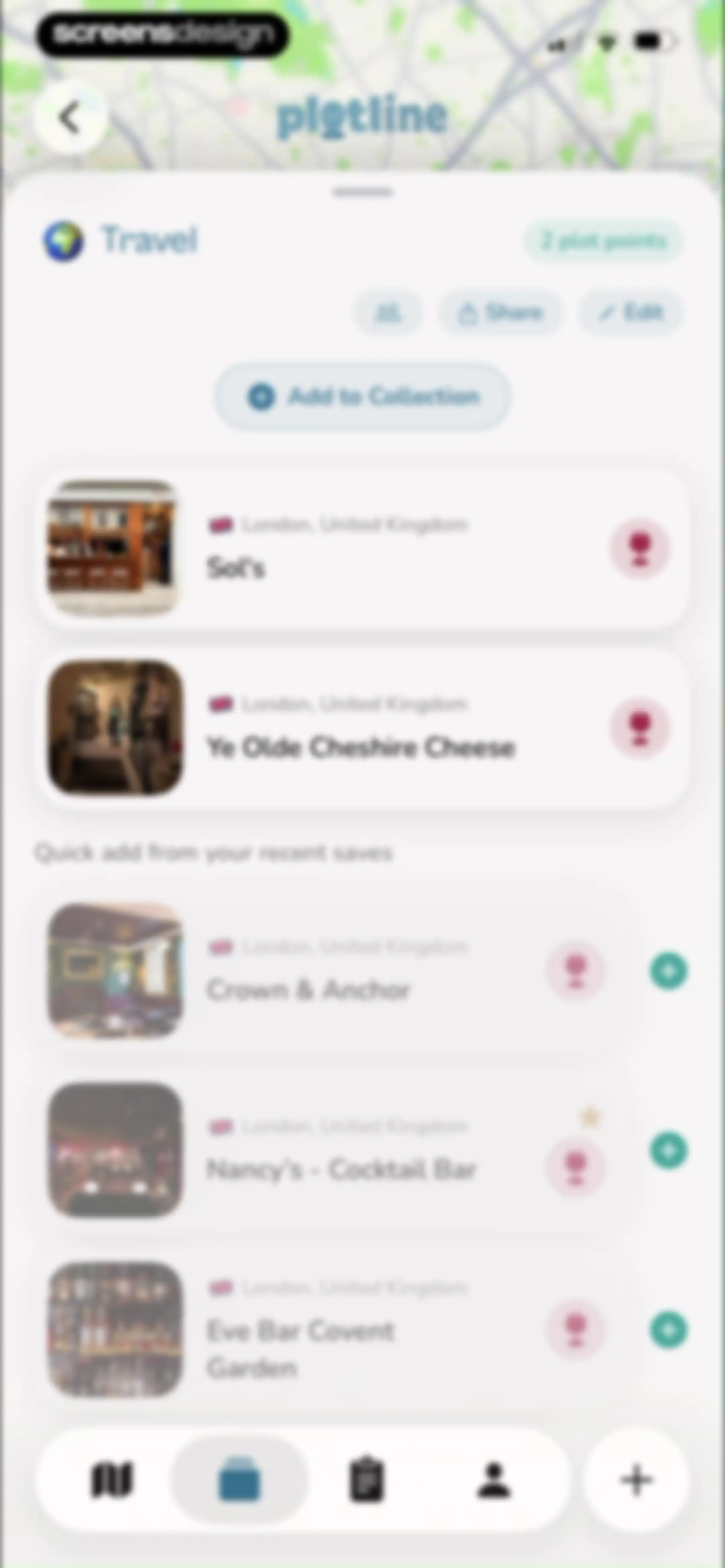Plotline: Travel Map & Planner screen 99