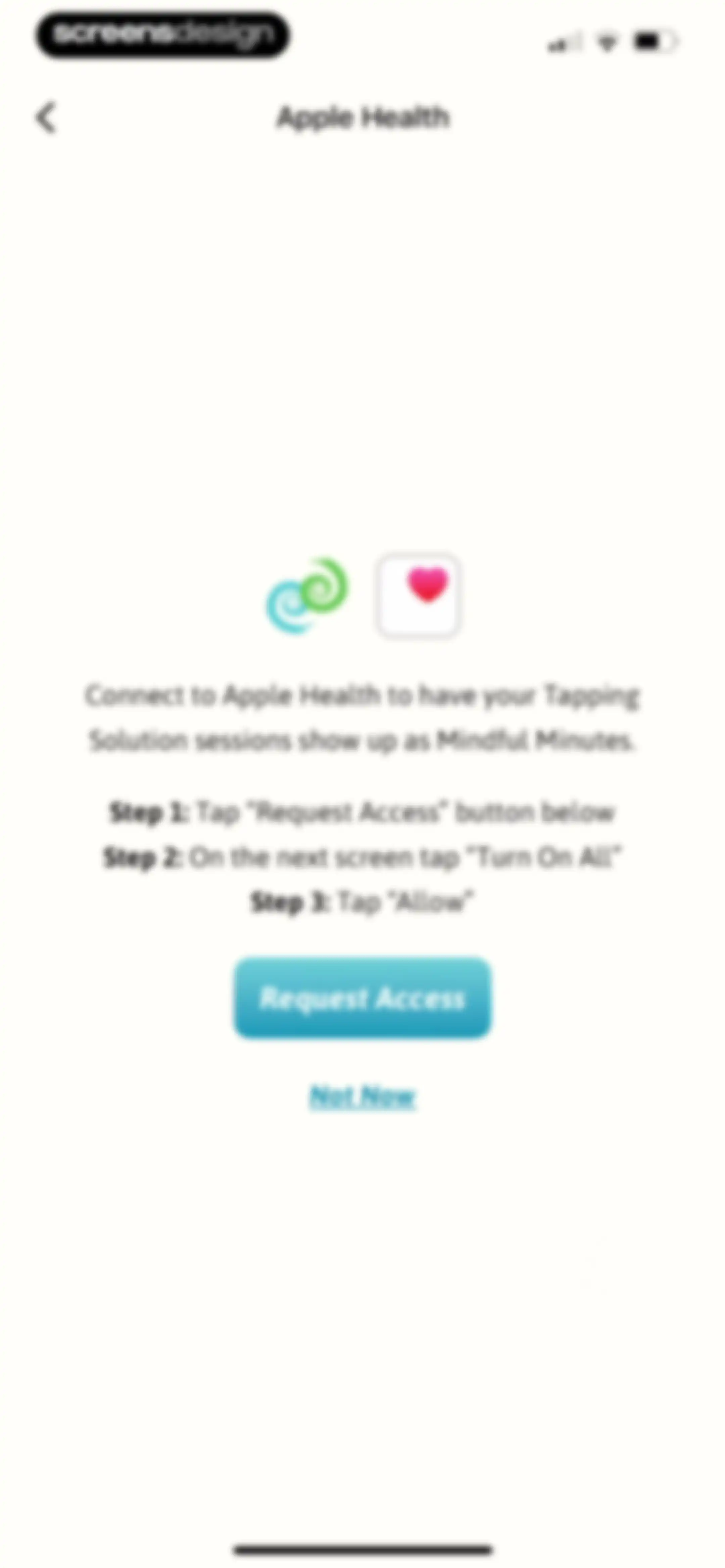The Tapping Solution screen 105