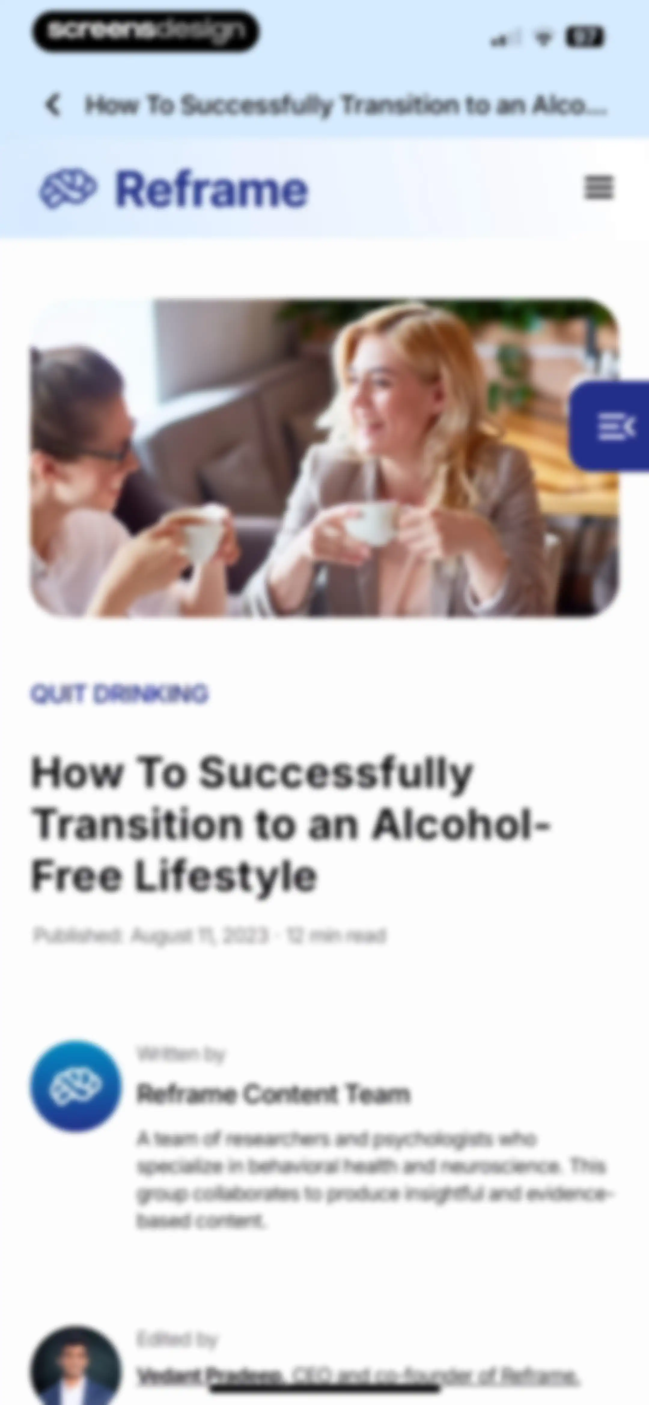 Reframe: Drink Less & Thrive screen 203