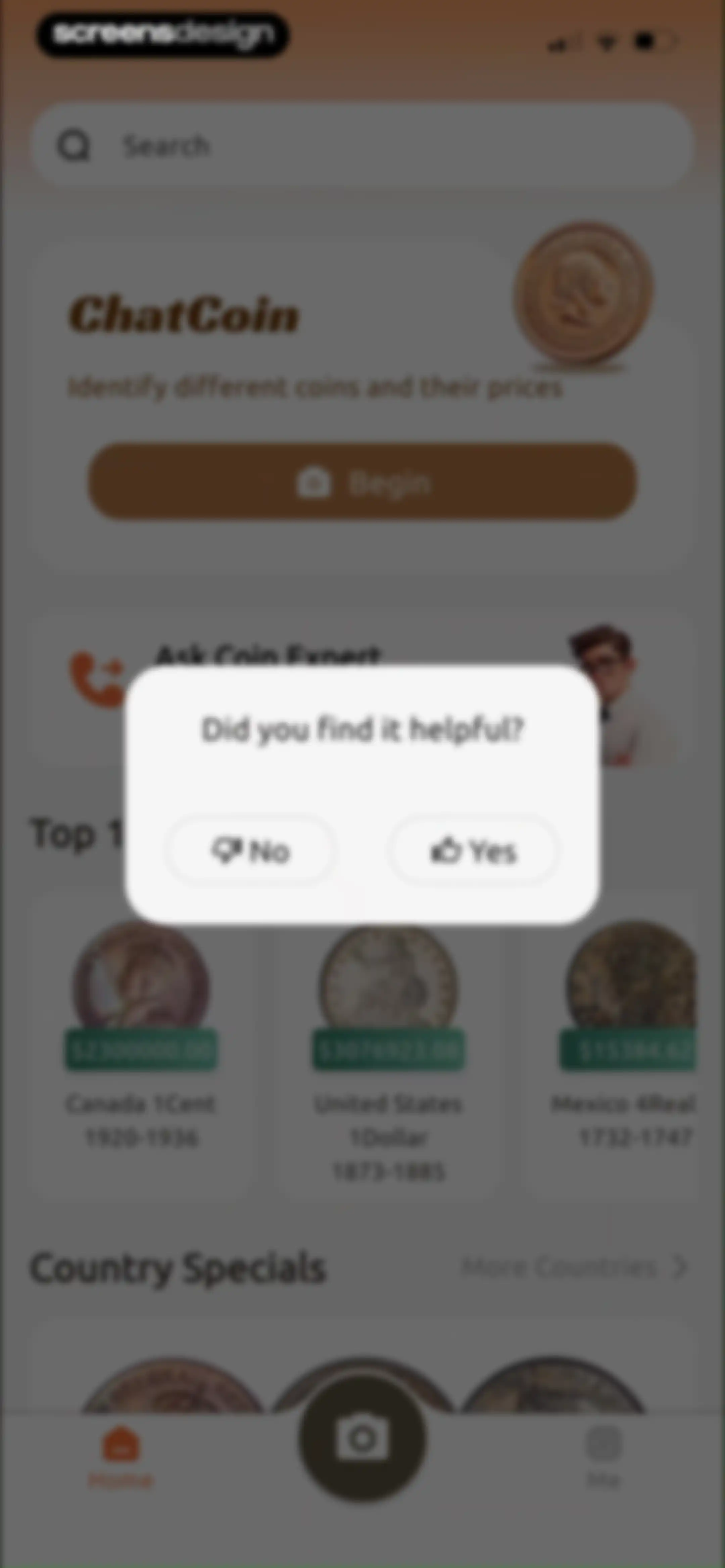 ChatCoin: Coin Identifier screen 7