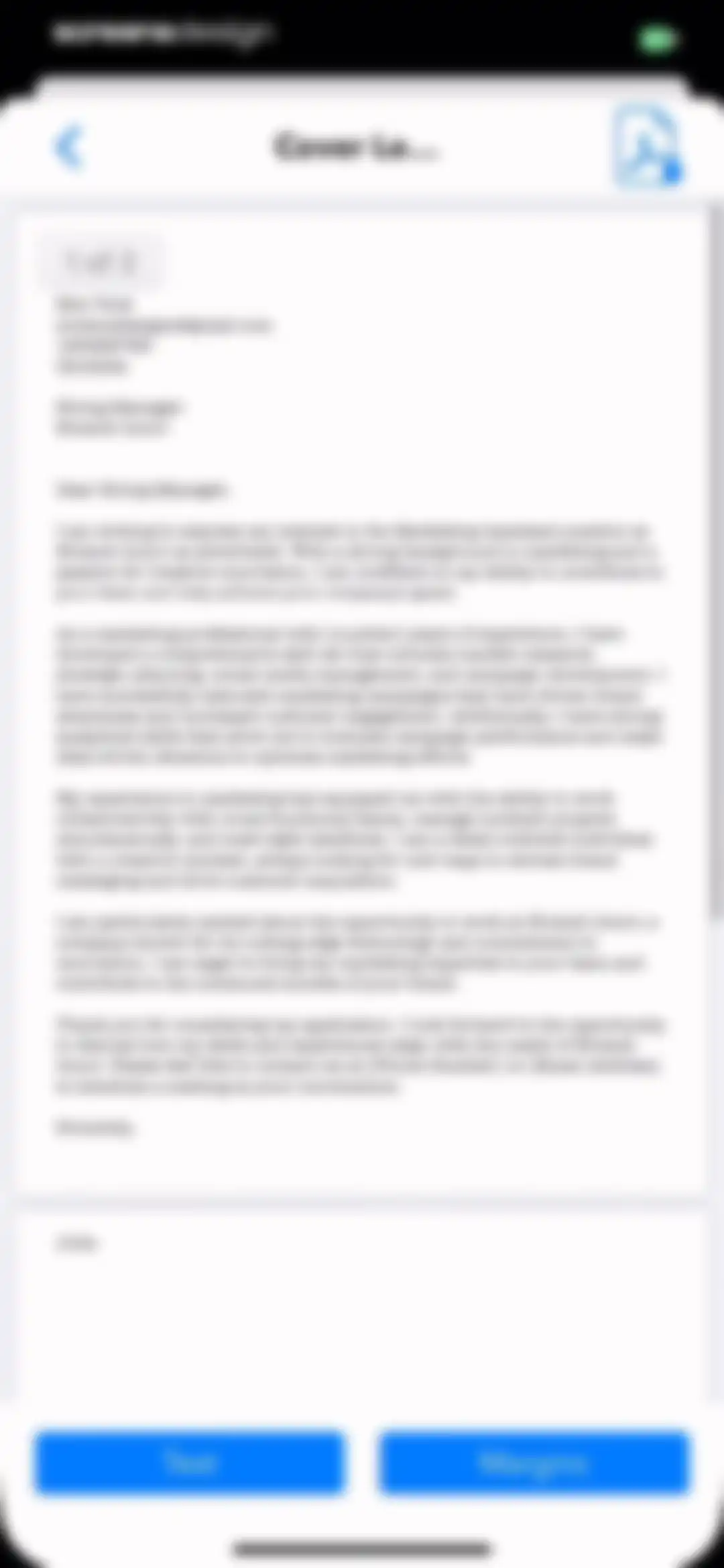 Resume Builder⁺ screen 36