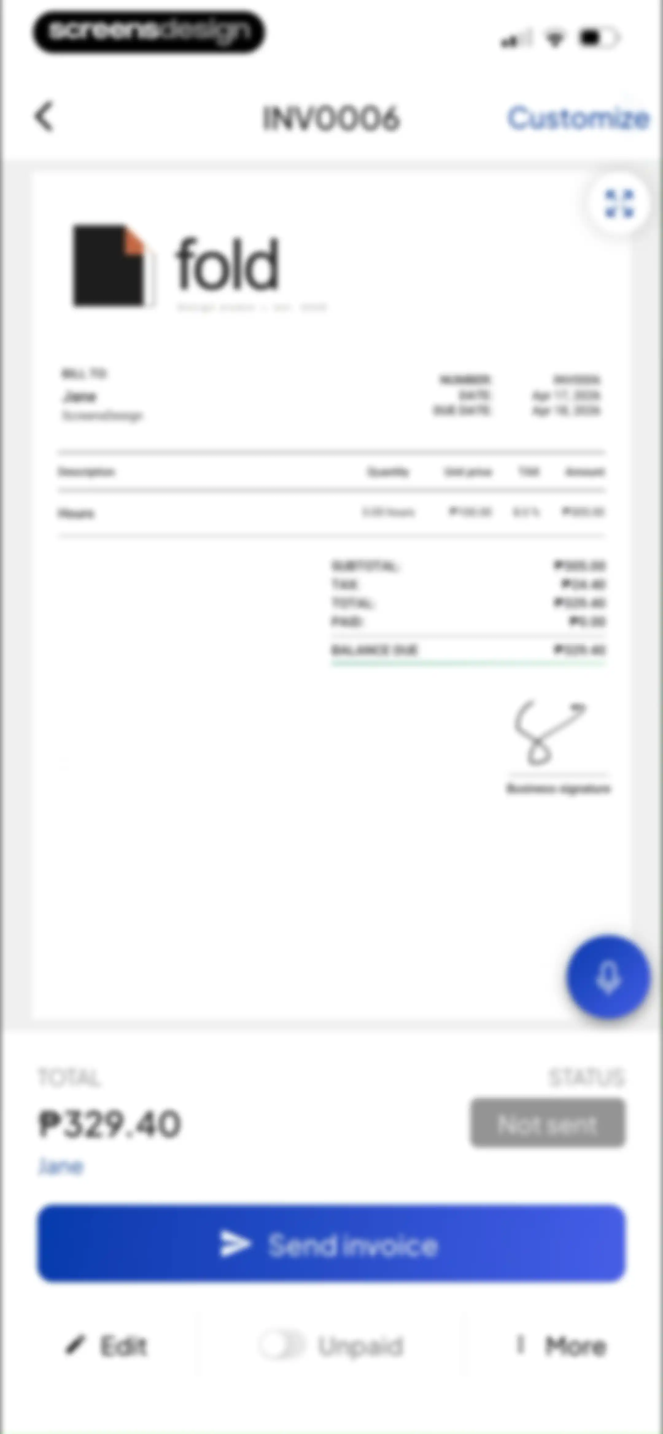 Invoice Maker - Invoice Fly screen 148