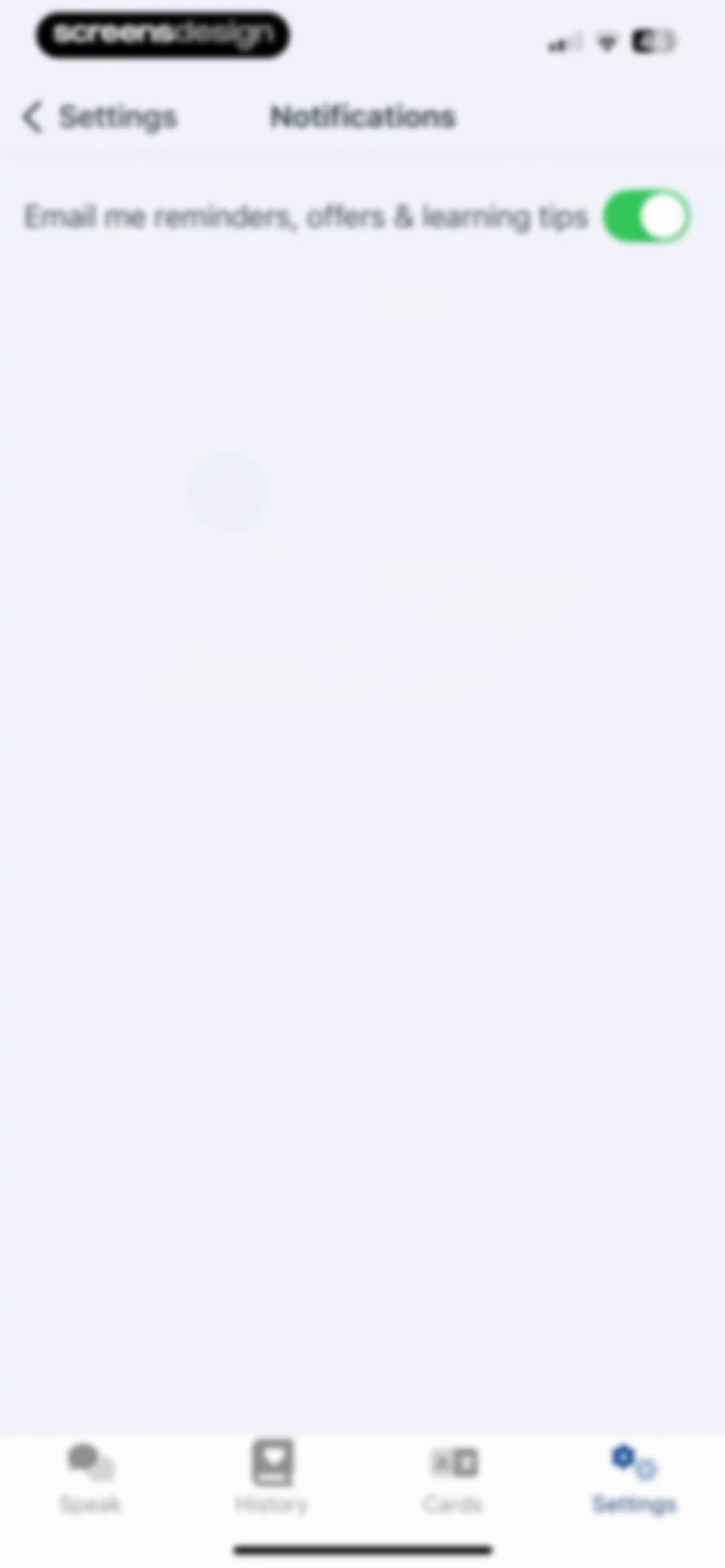 Langua: AI language learning screen 121