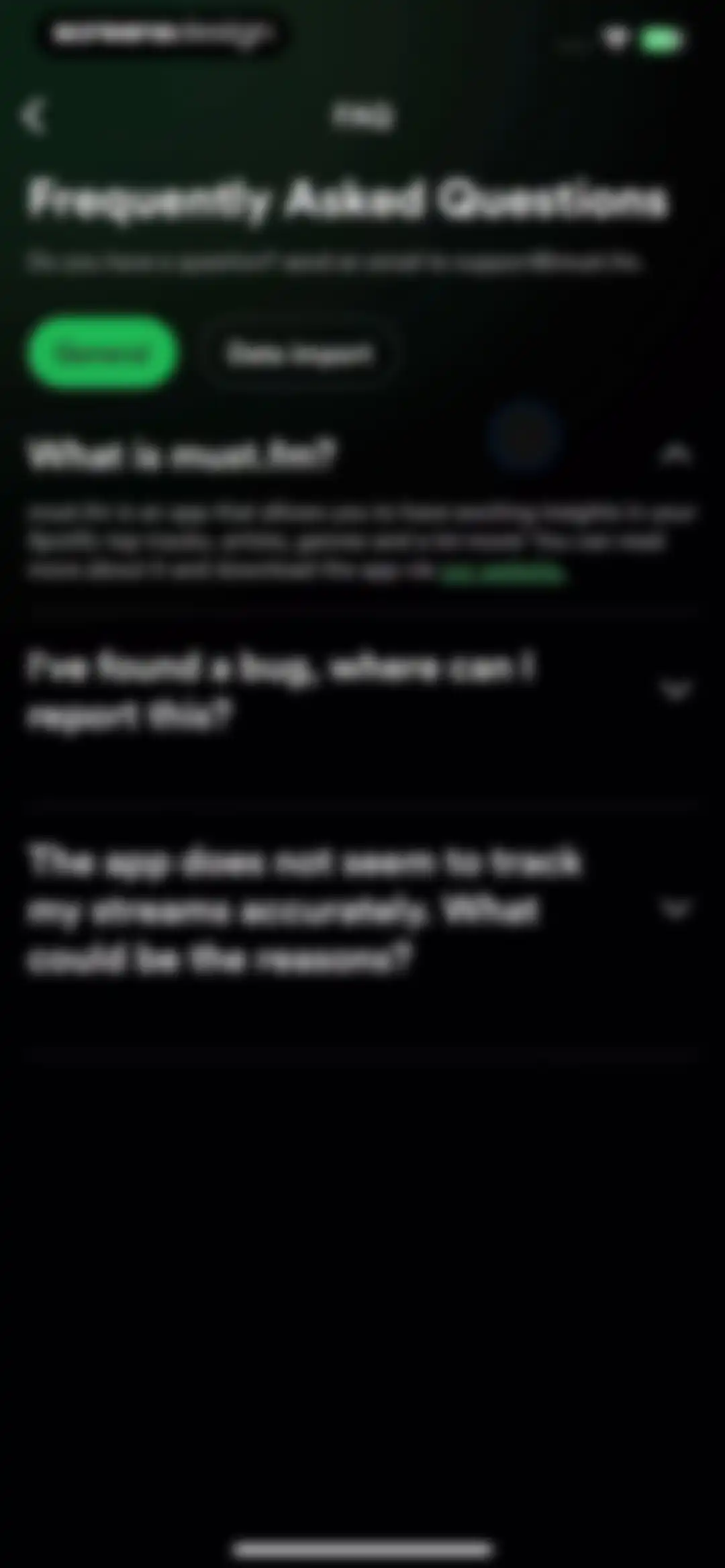 must.fm for Spotify Stats screen 102