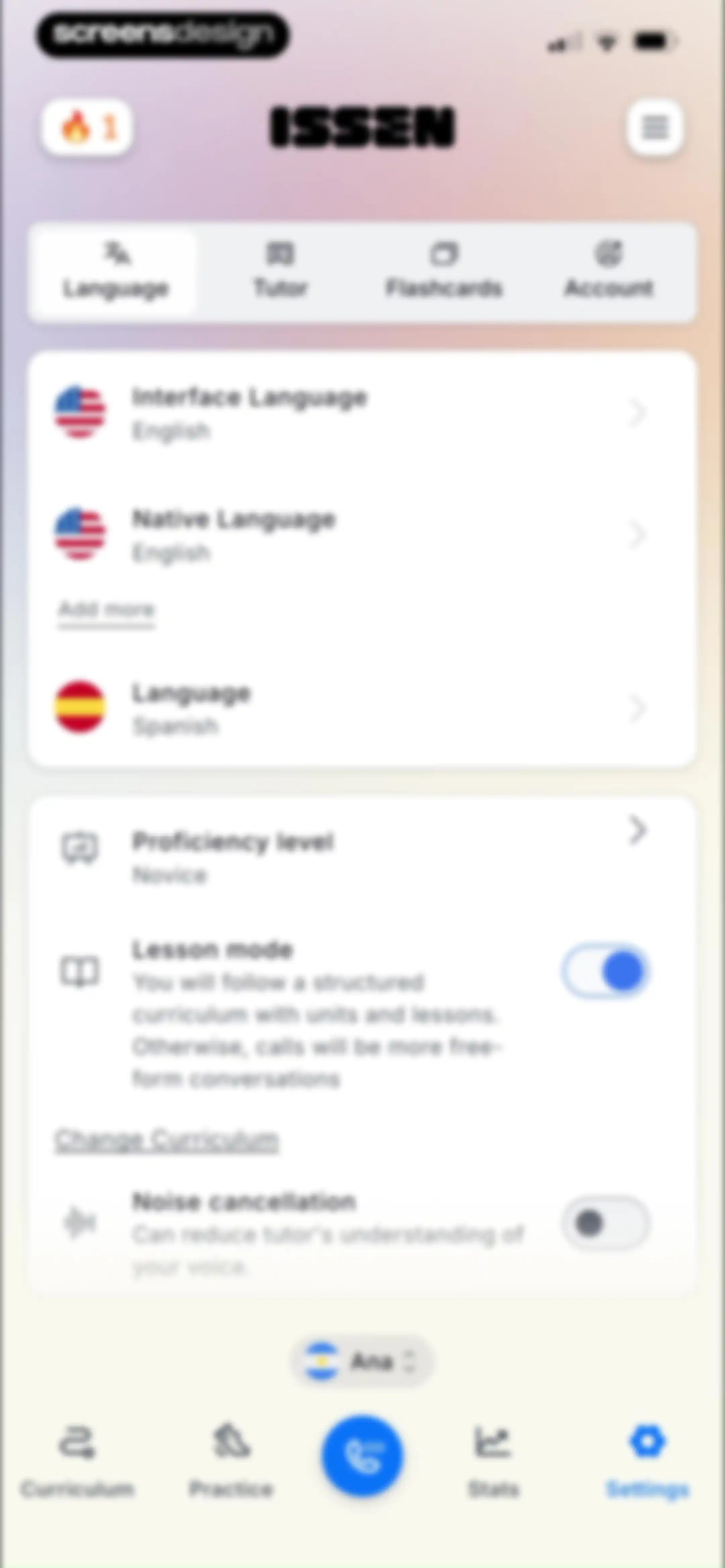 ISSEN - Voice Tutor screen 66
