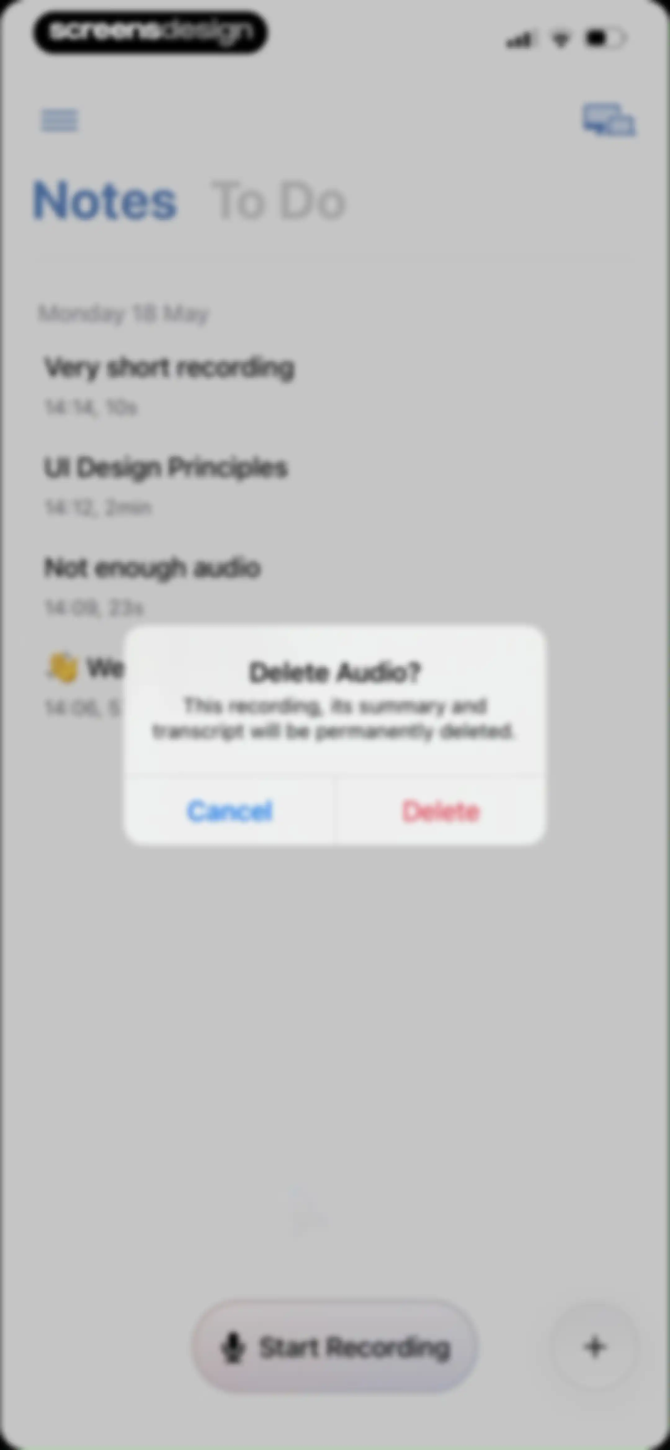 Cue: AI Note Taker & Recorder screen 83