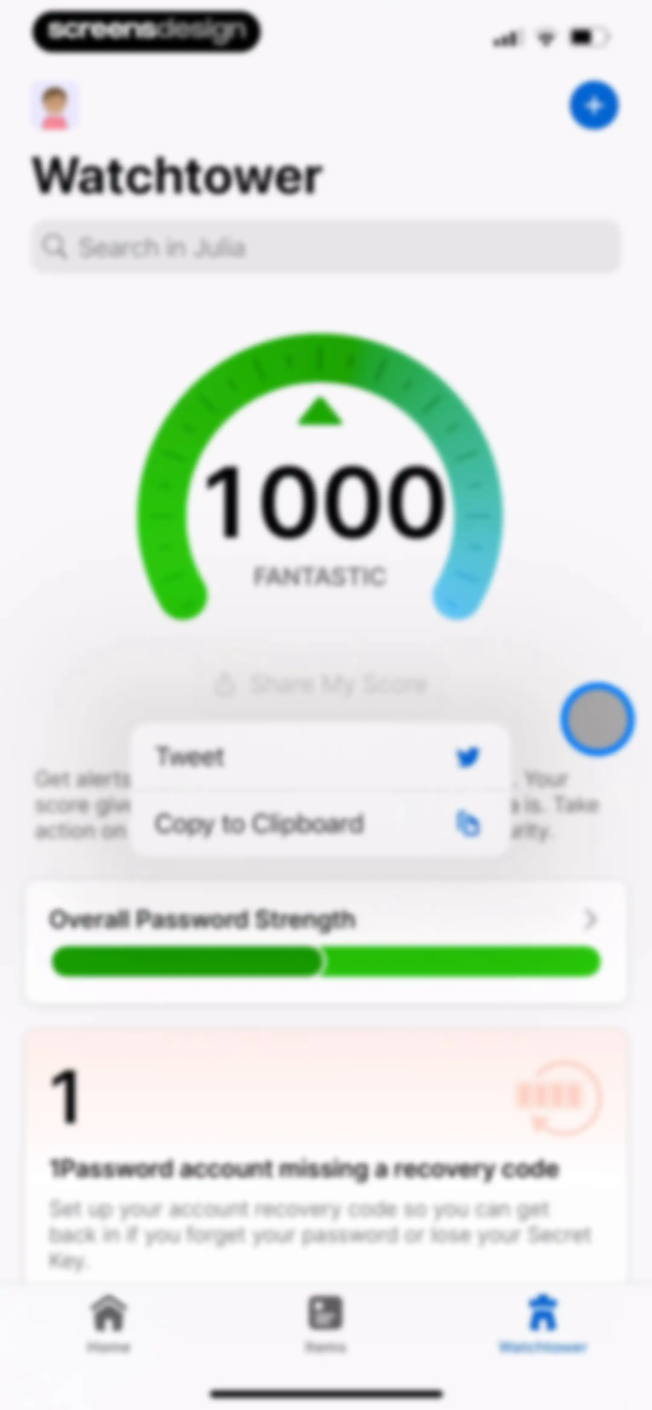 1Password: Password Manager screen 125