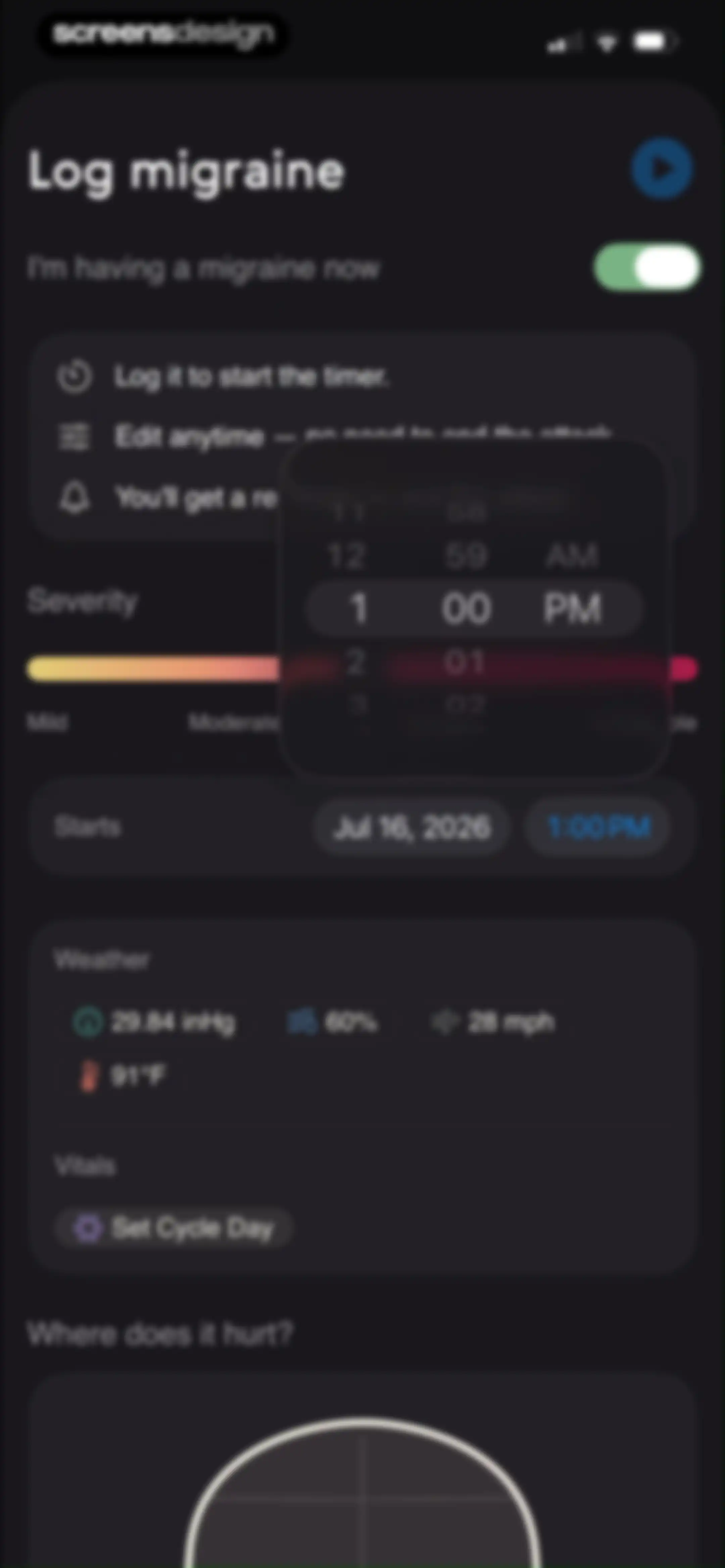 Relief - Migraine Tracker screen 48