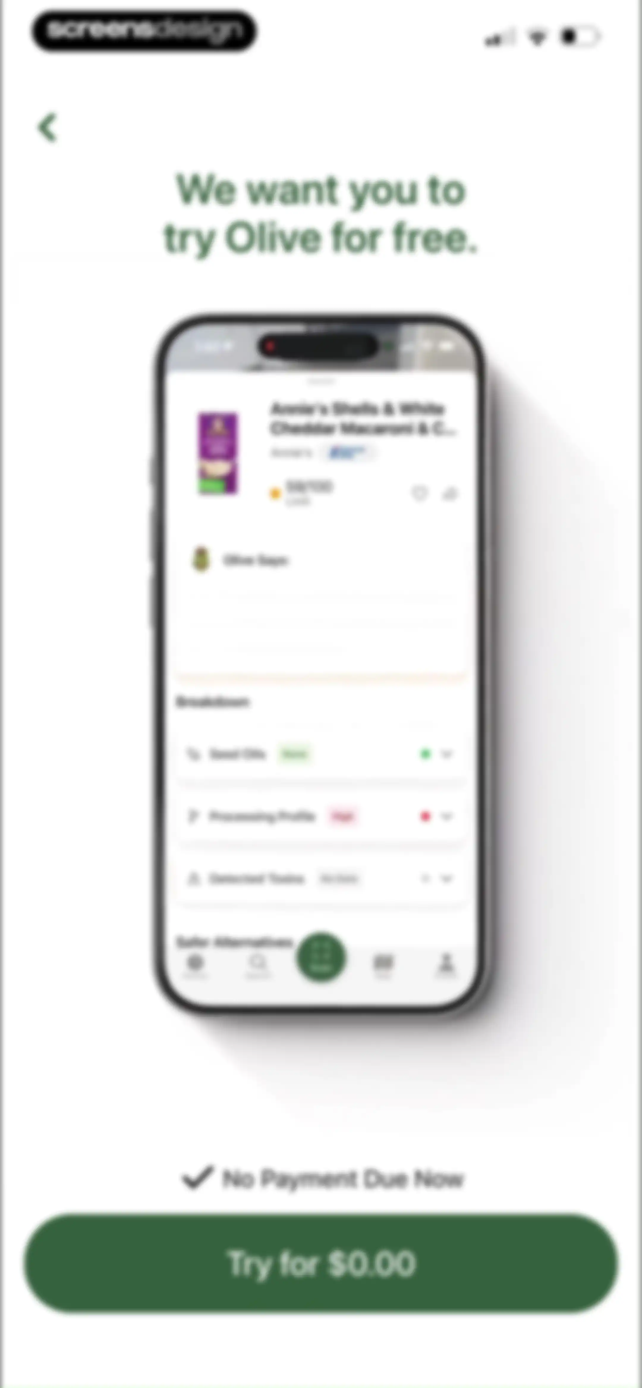 Olive: Food & Cosmetic Scanner screen 57