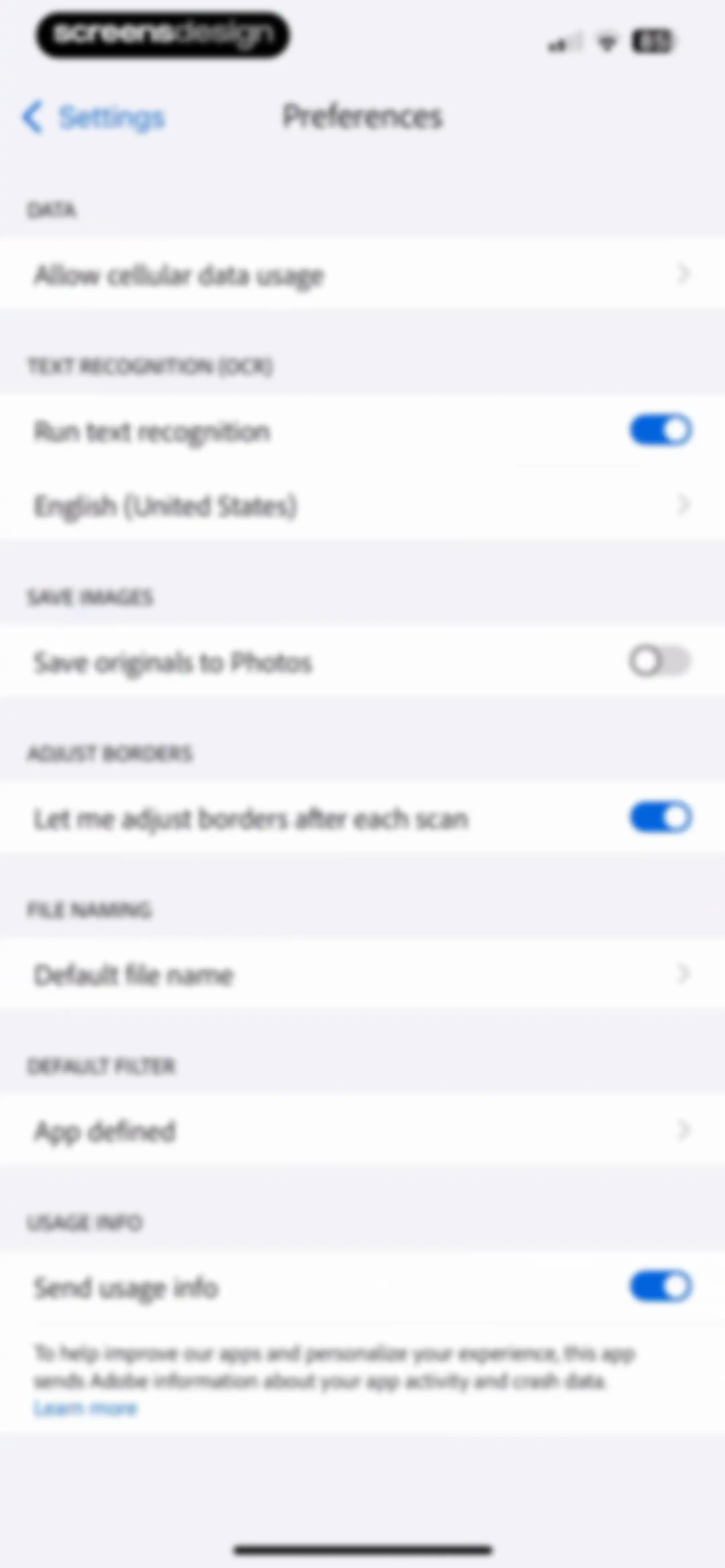 Adobe Scan: PDF & OCR Scanner screen 104