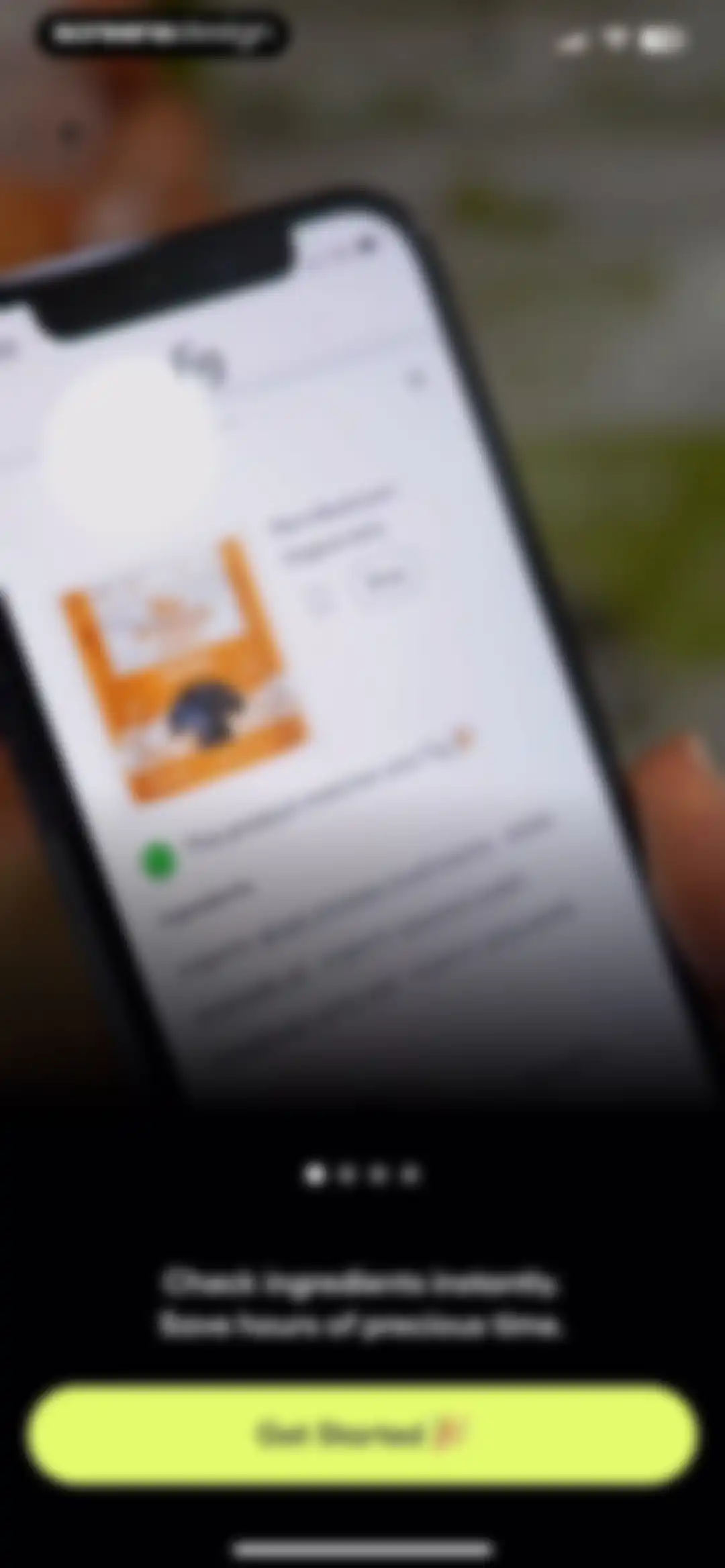 Fig: Food Scanner & Guide screen 3