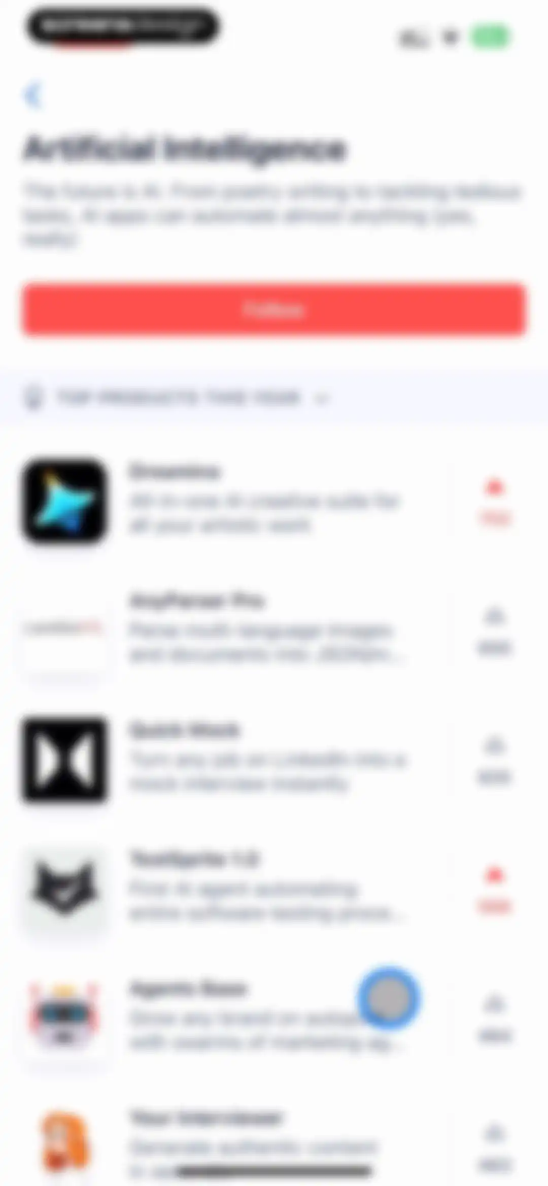 Product Hunt screen 67