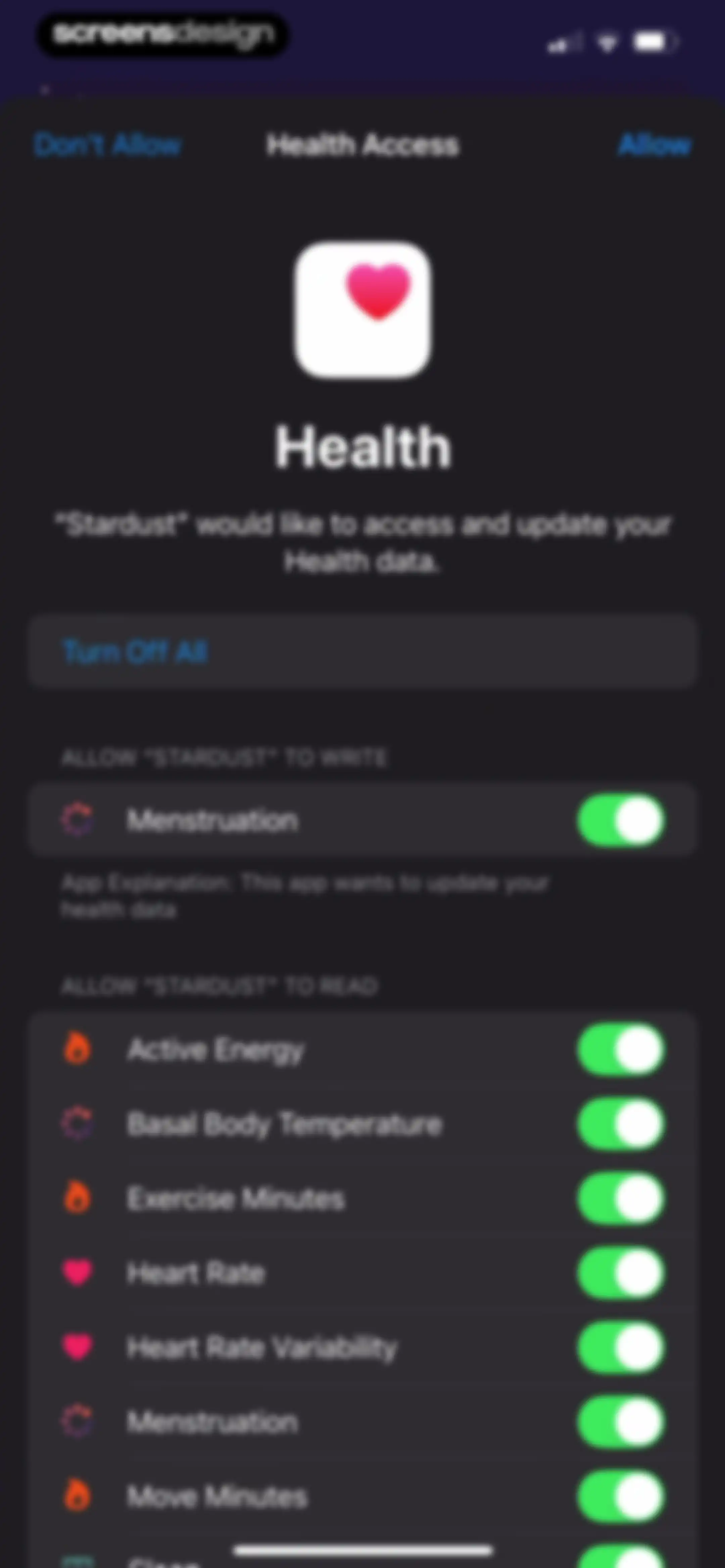 Stardust Period Tracker screen 9