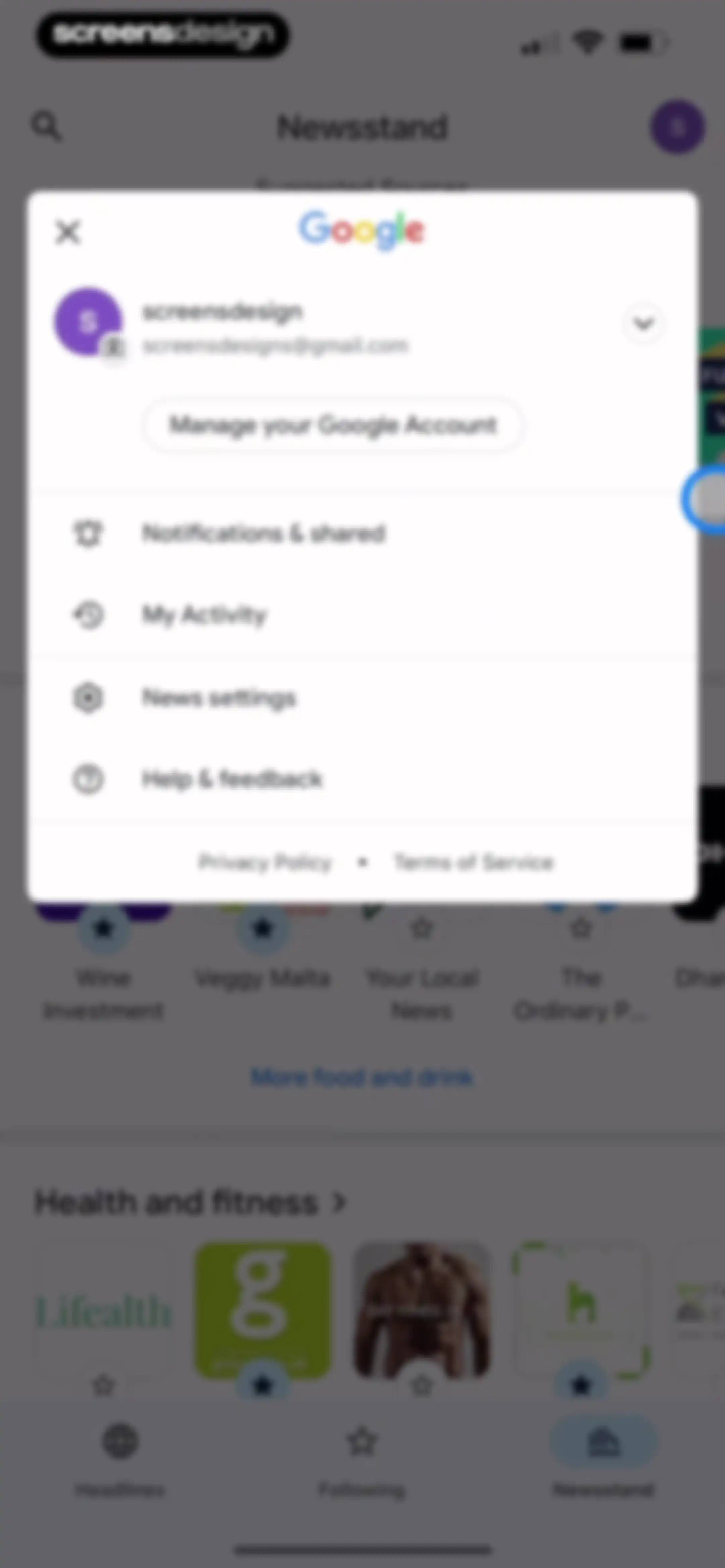 Google News screen 74