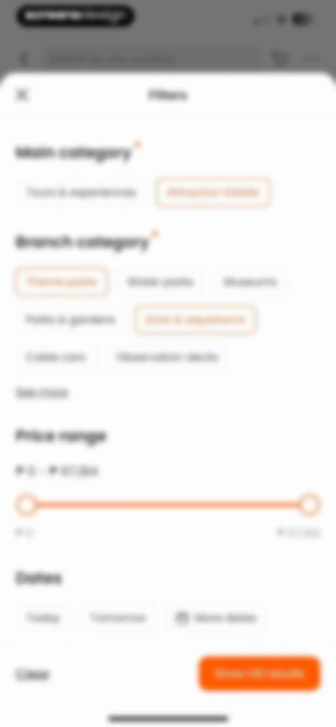 Klook: Travel & Activities screen 100