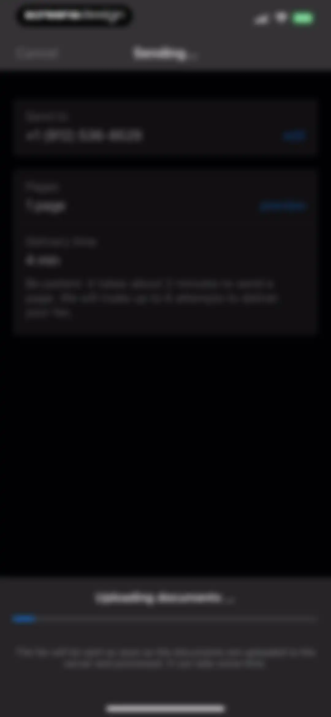 FAX from iPhone: Send Doc App screen 10