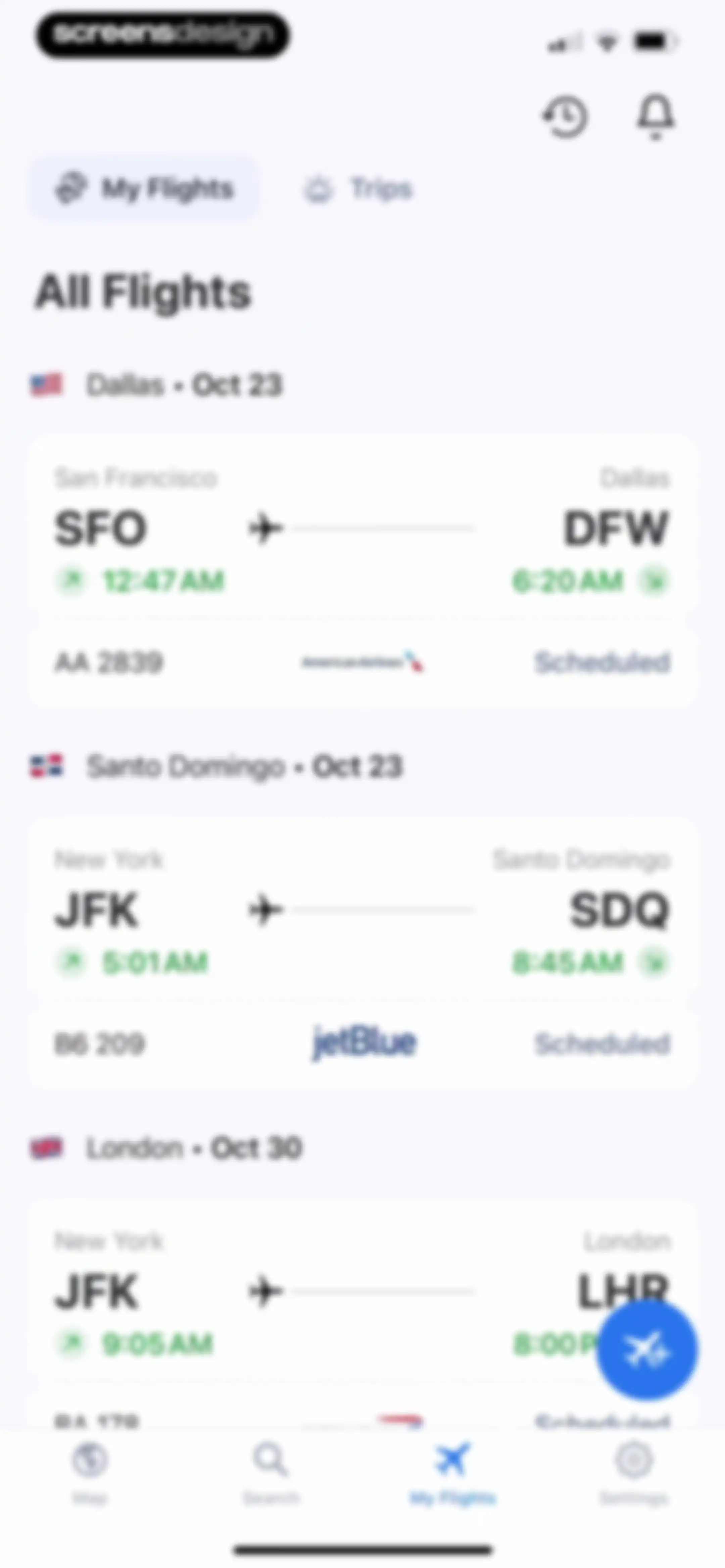 Flight Tracker + screen 80