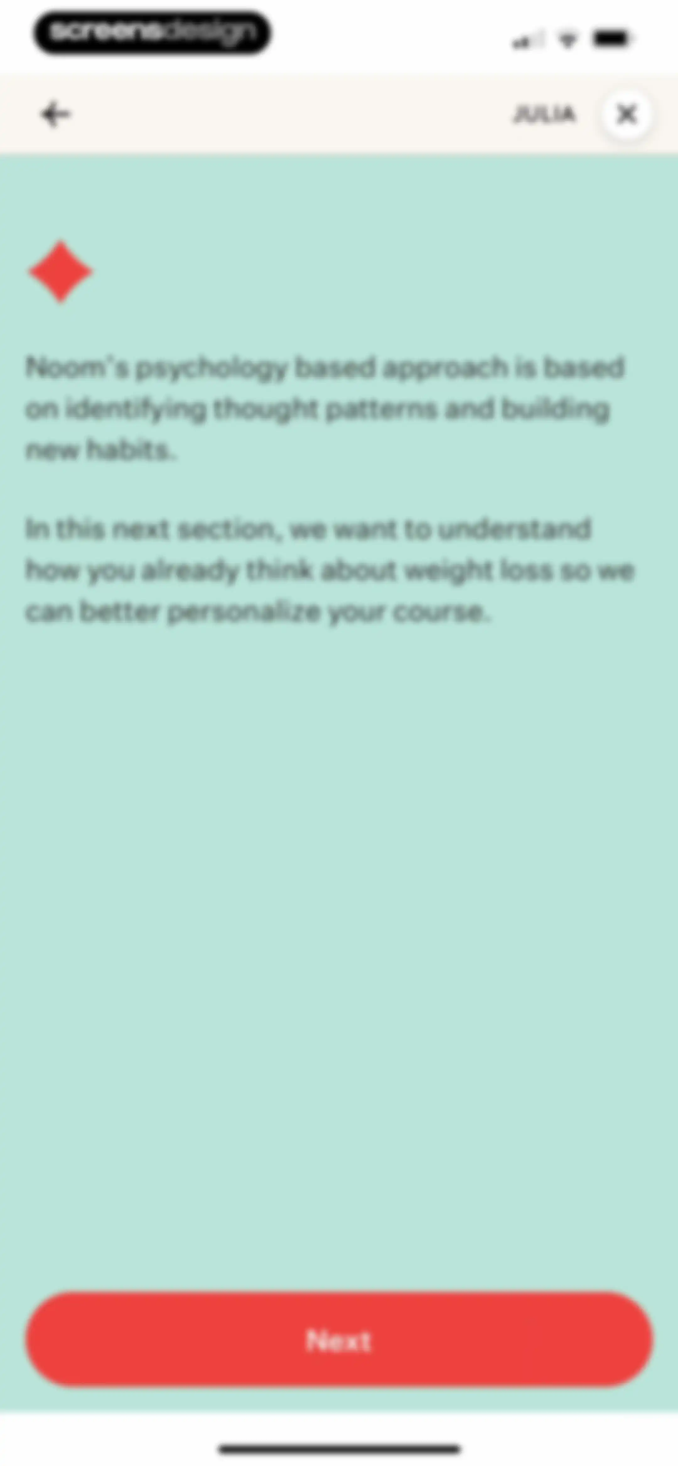 Noom Weight Loss, Food Tracker screen 78