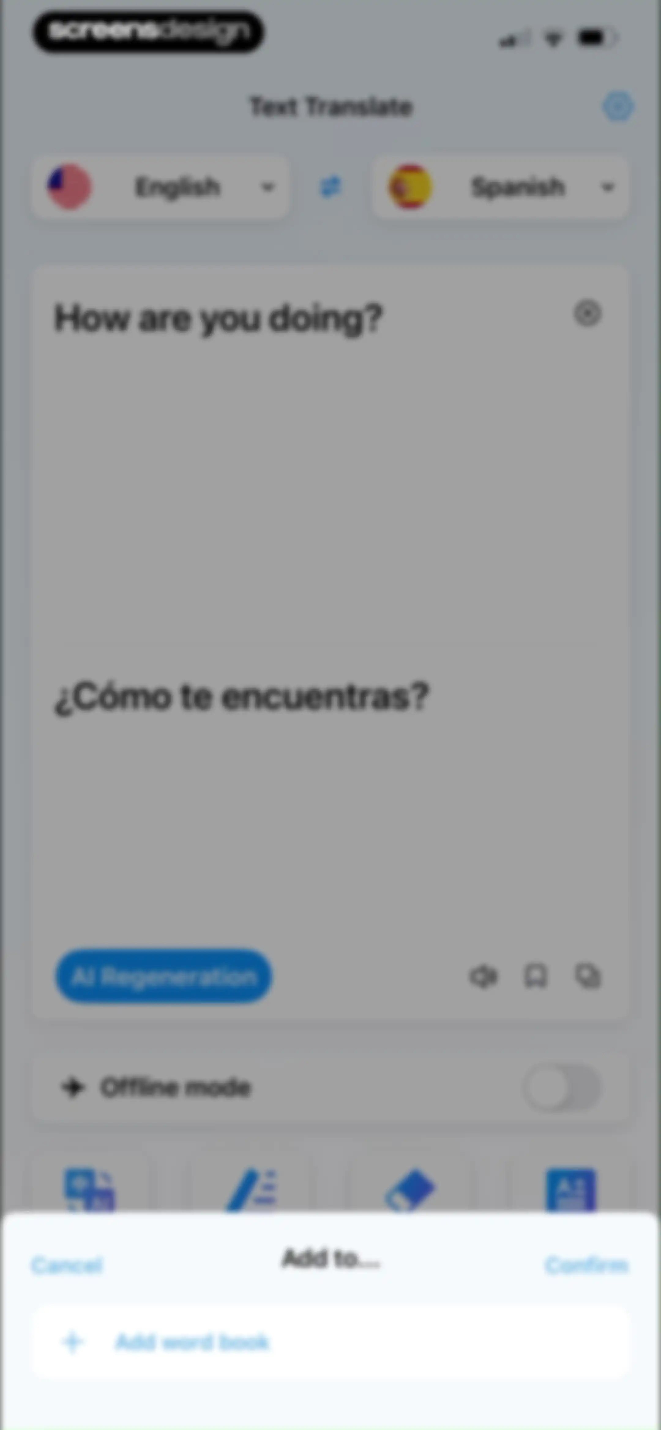 Translate Pal, Translate App screen 16