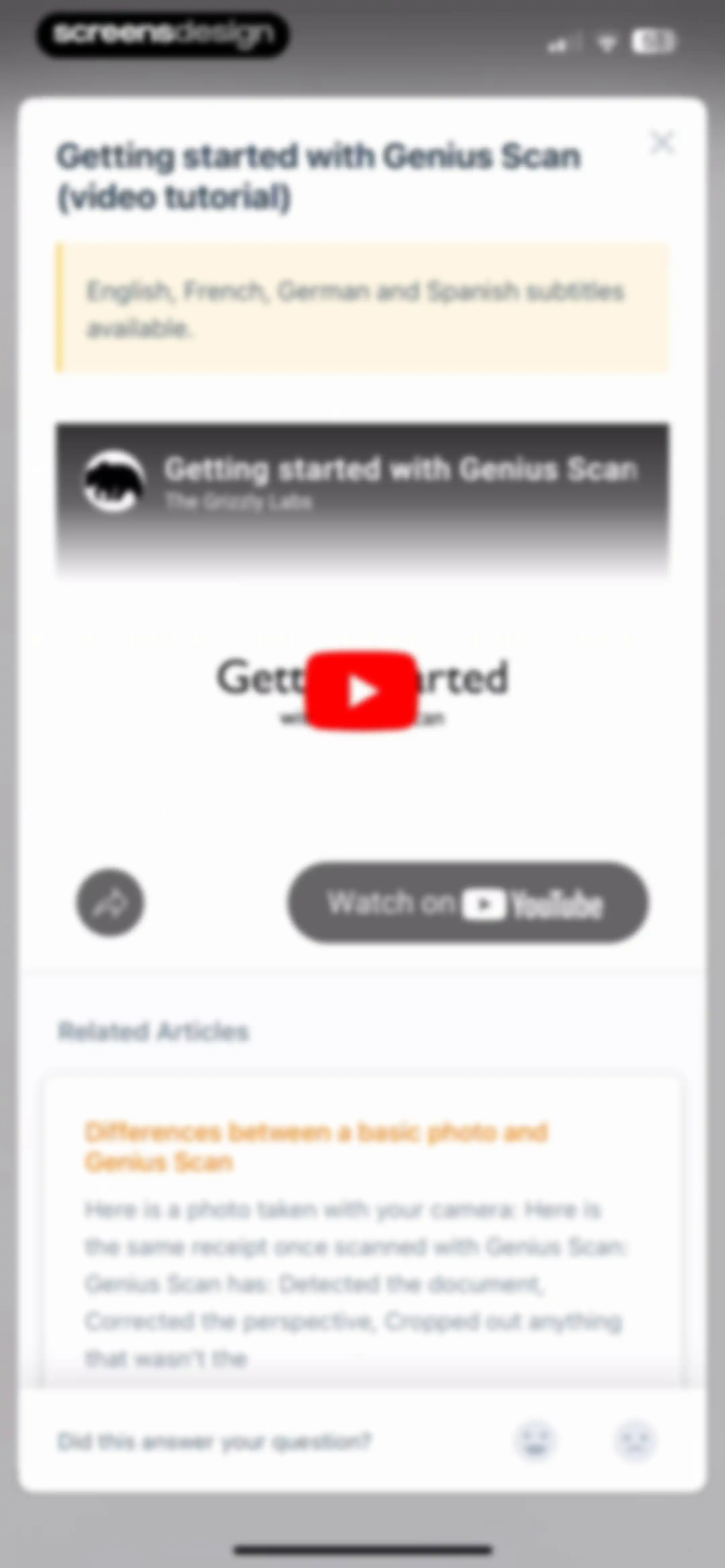 Scanner App: Genius Scan screen 101