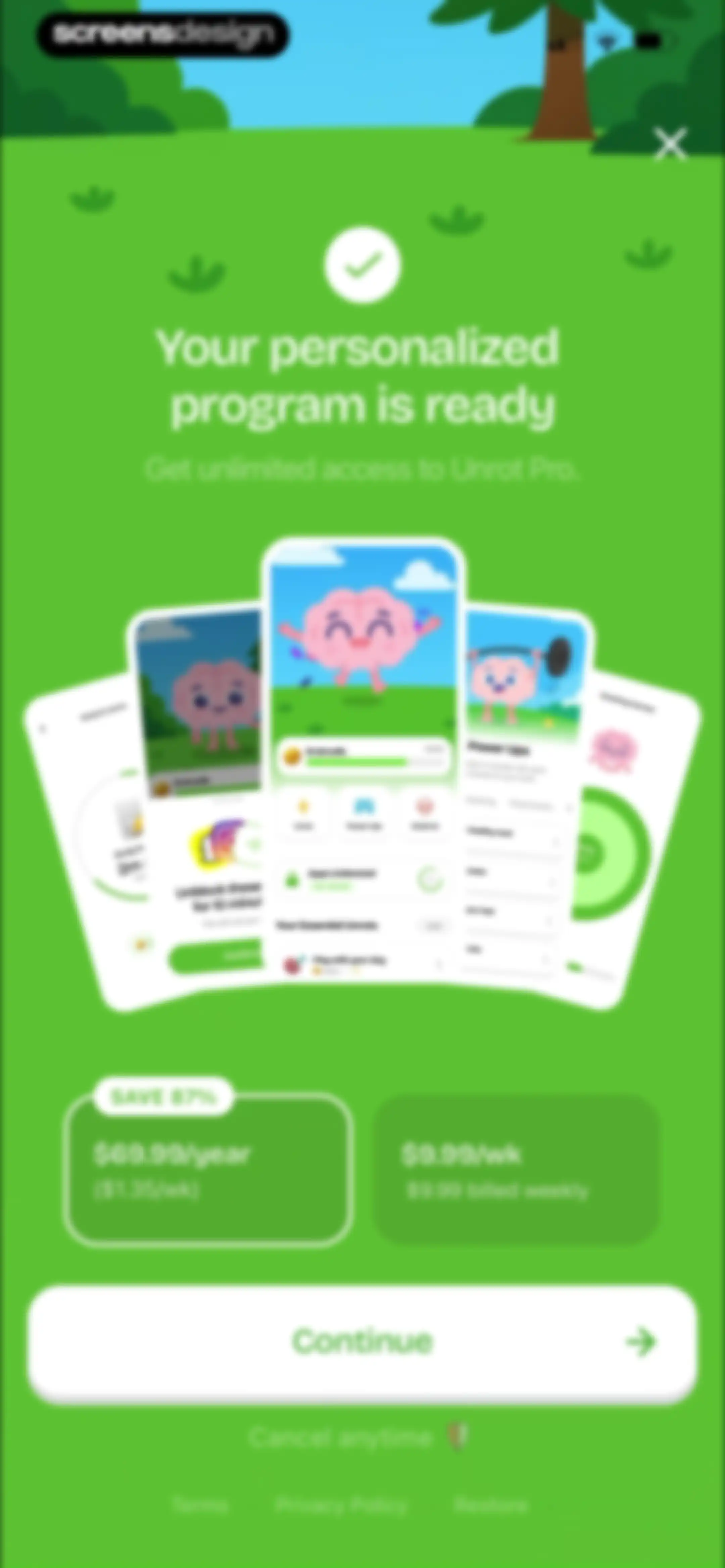 Unrot: Earn your Screen Time screen 50