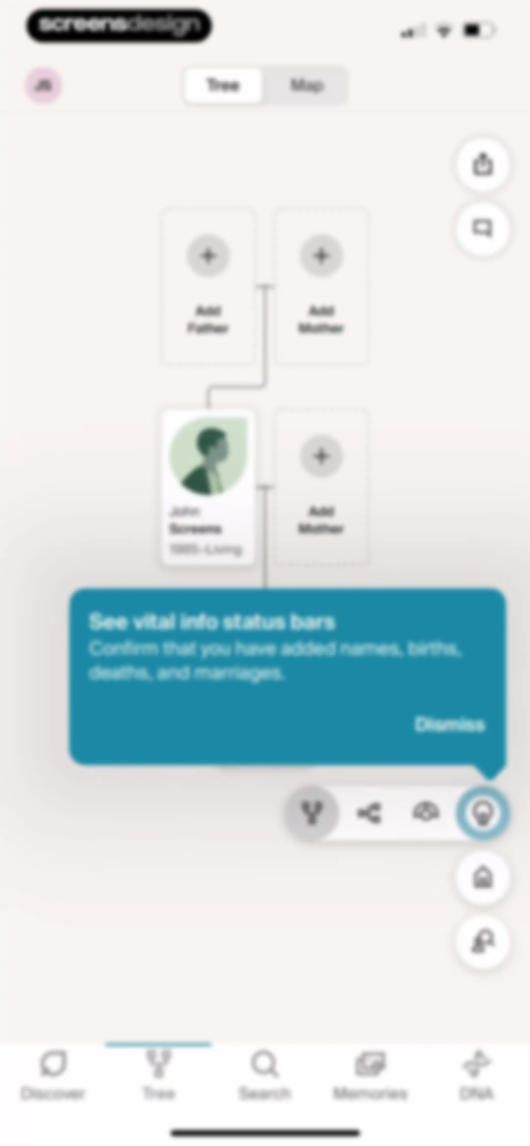 Ancestry: Family History & DNA screen 129