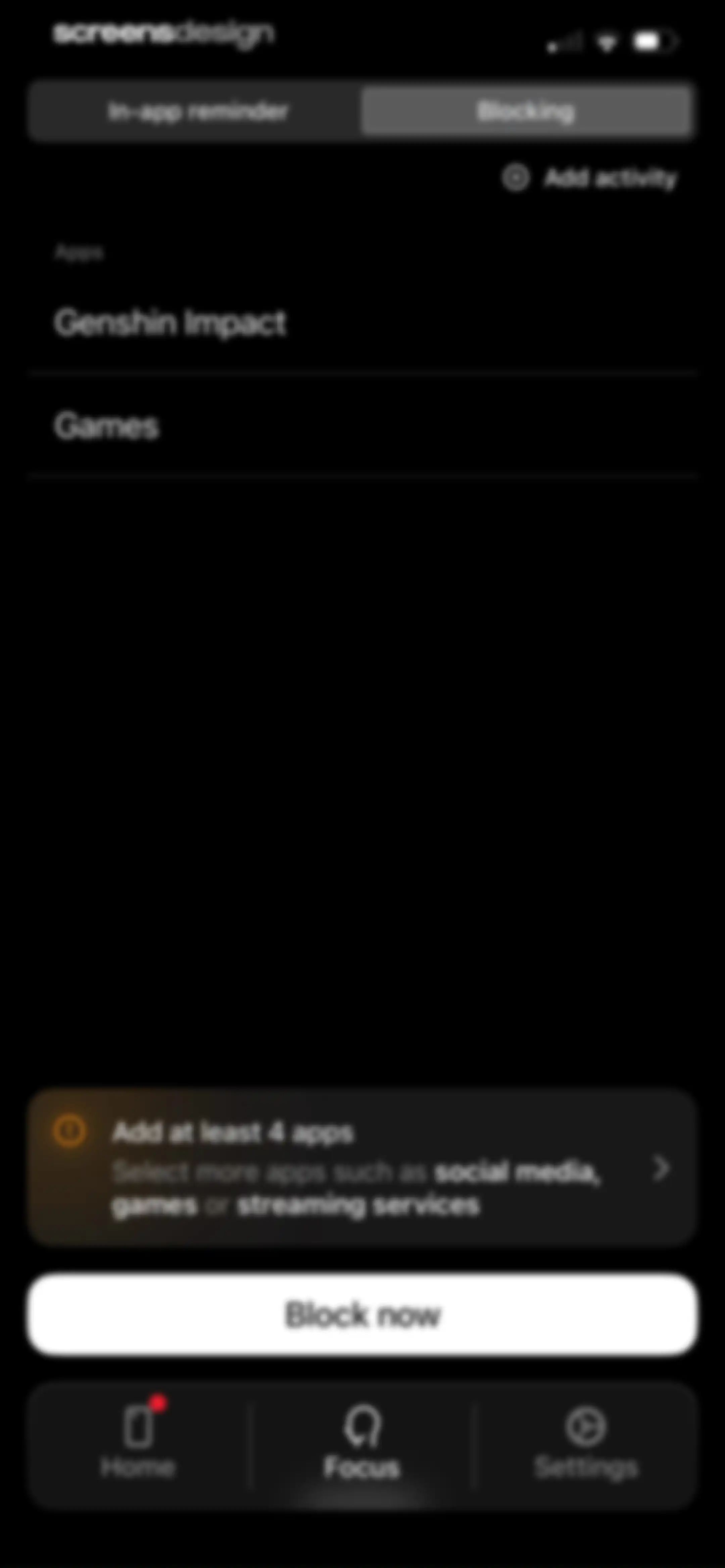 minimalist phone ® Block Apps screen 32