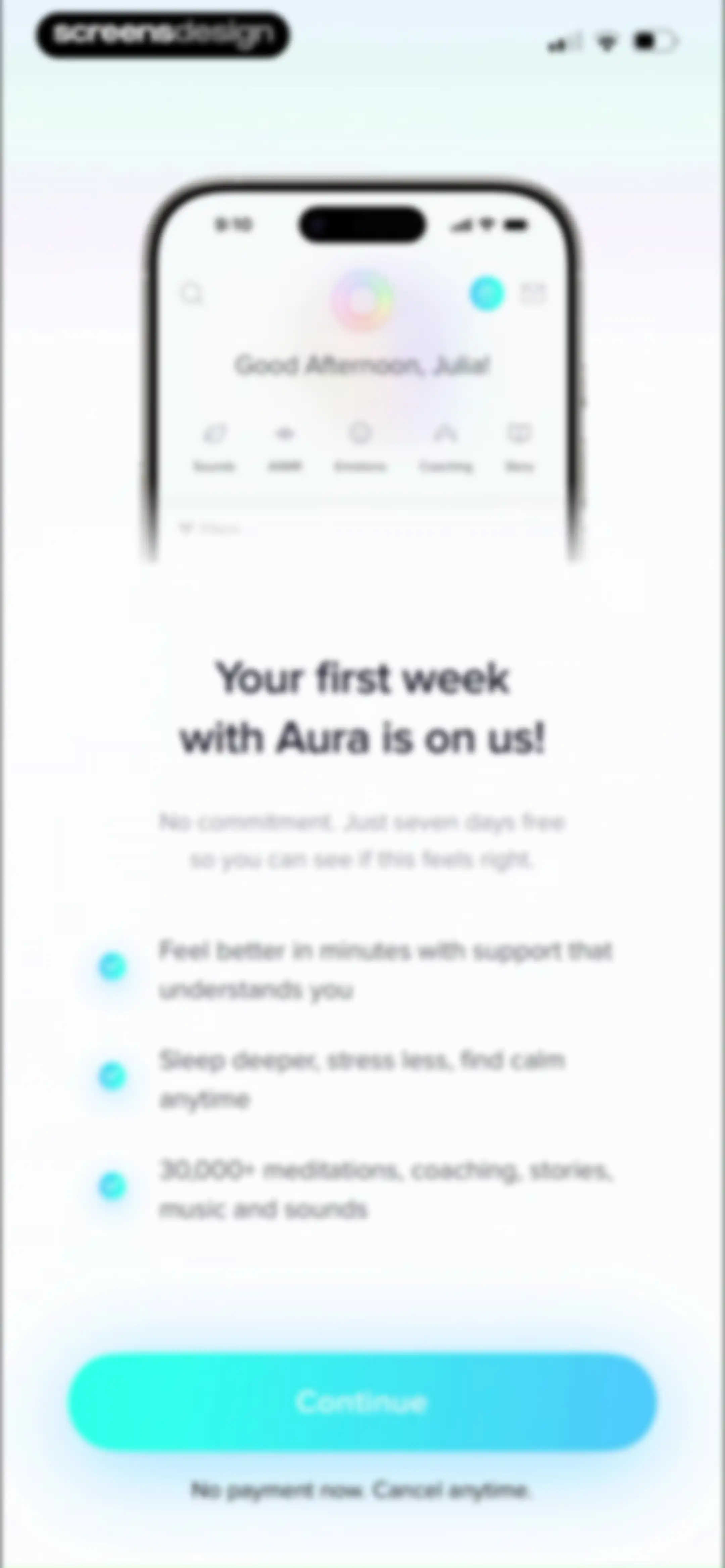 Aura: Meditation & Sleep, CBT screen 26