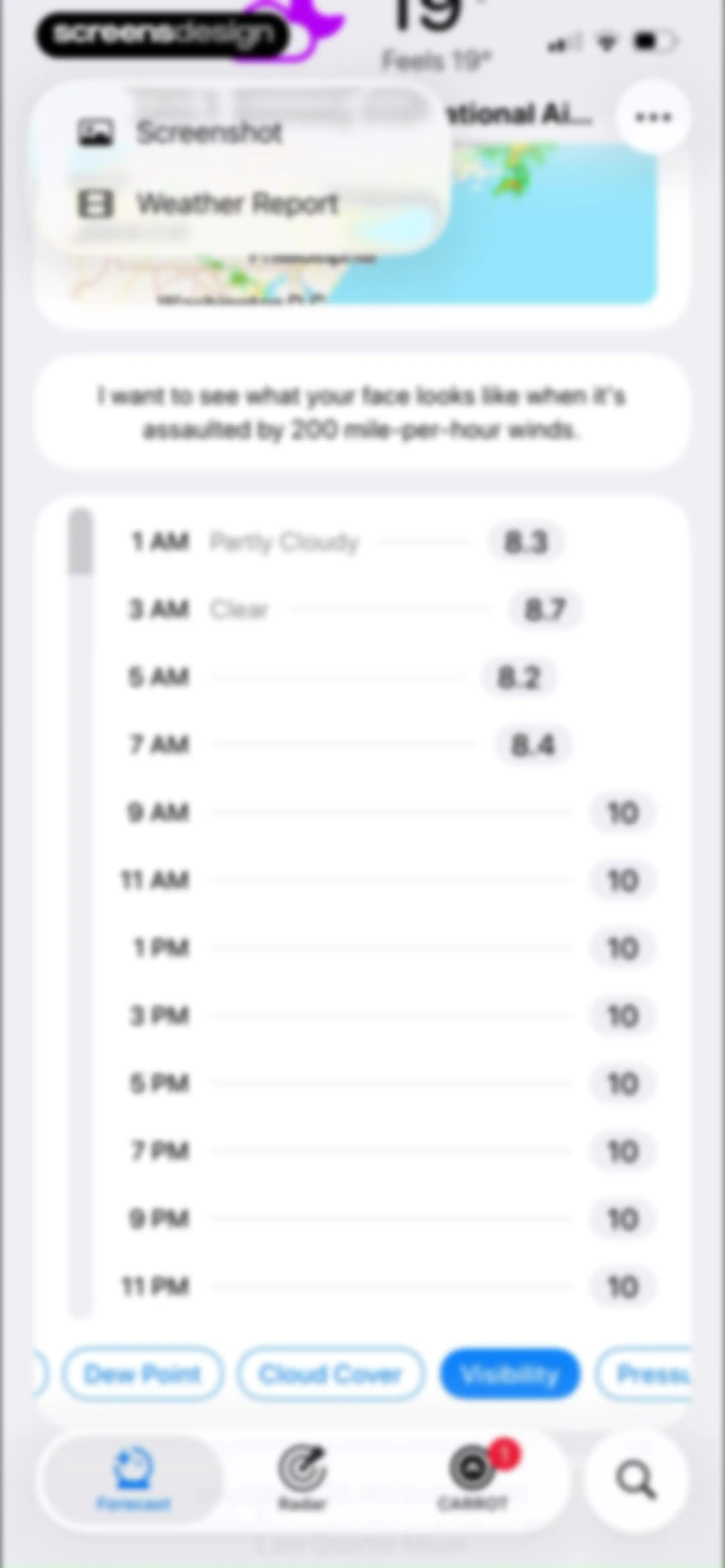CARROT Weather: Alerts & Radar screen 139