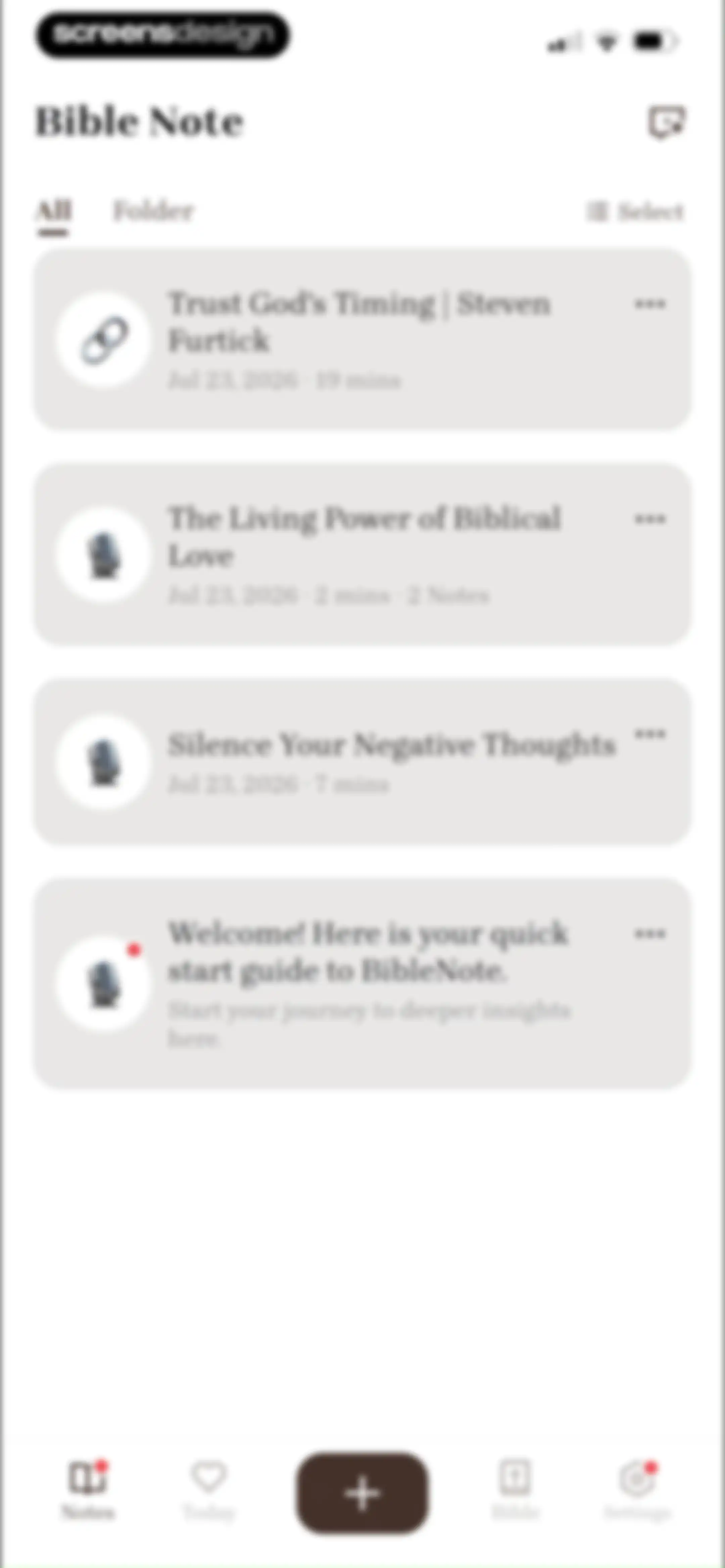 Bible Note: Sermon Notes screen 81