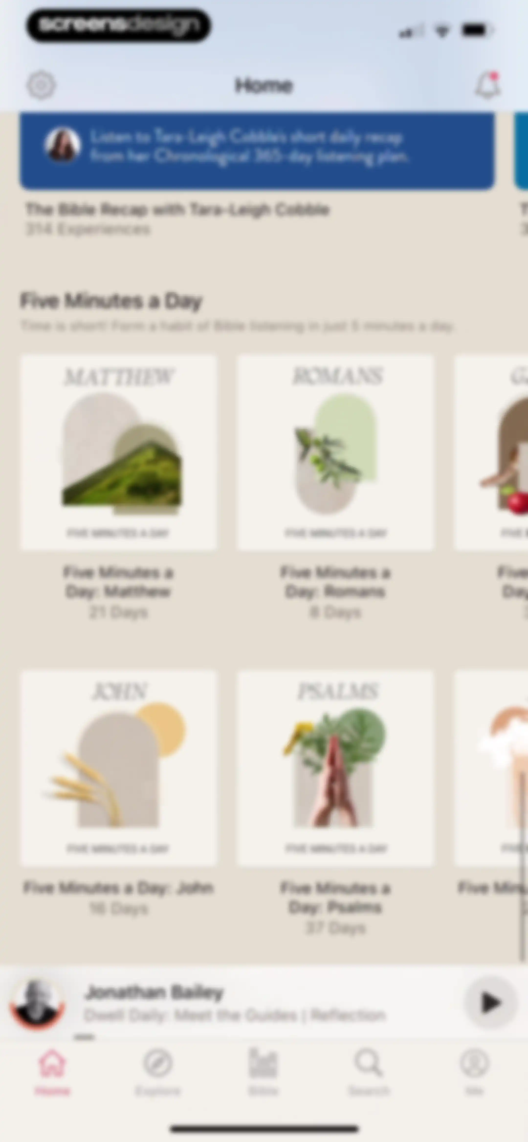 Dwell: Audio Bible screen 65
