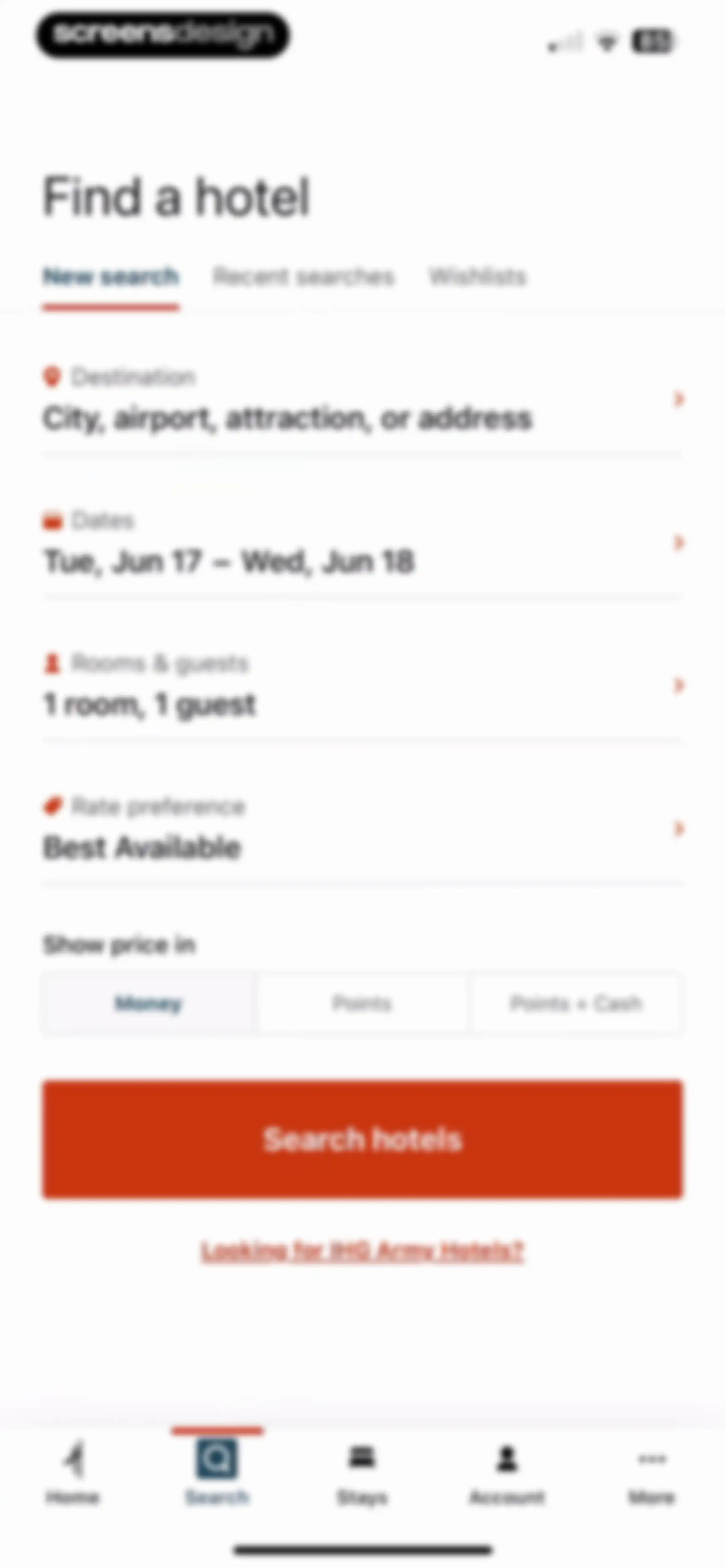 IHG One Rewards: Book Hotels screen 100