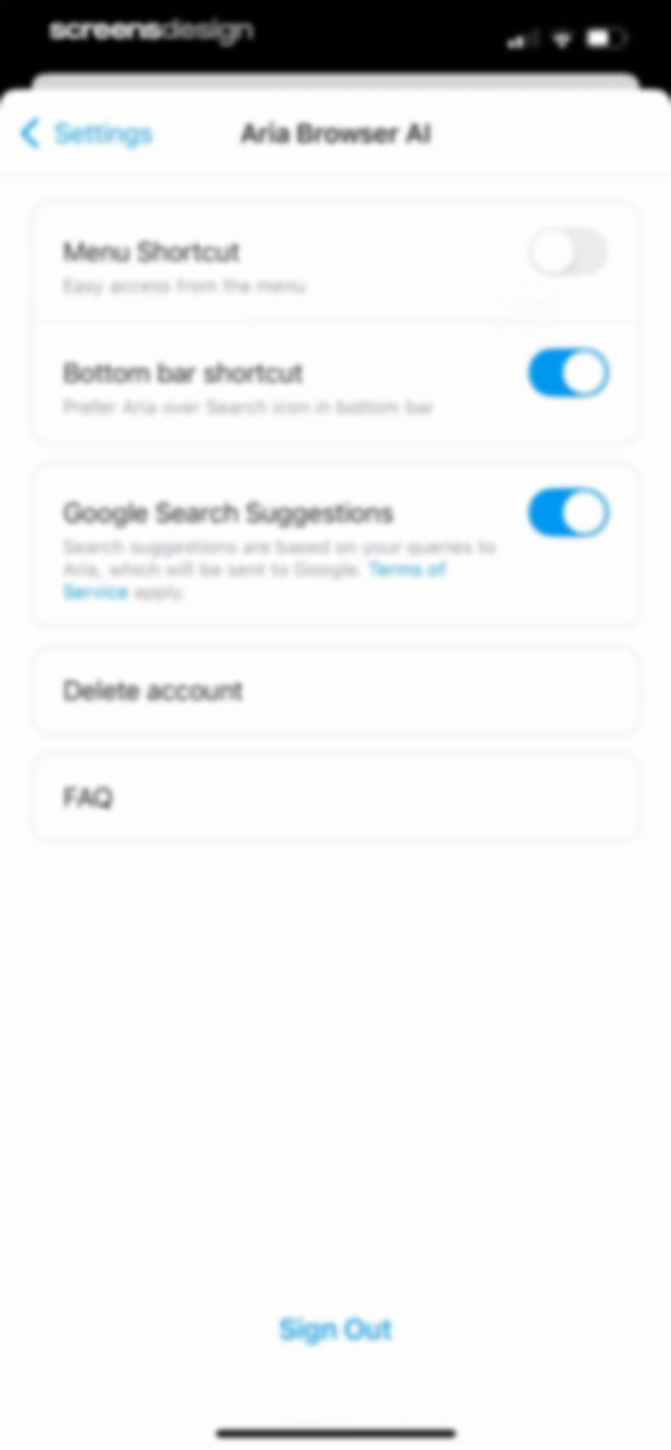Opera: AI browser with VPN screen 154