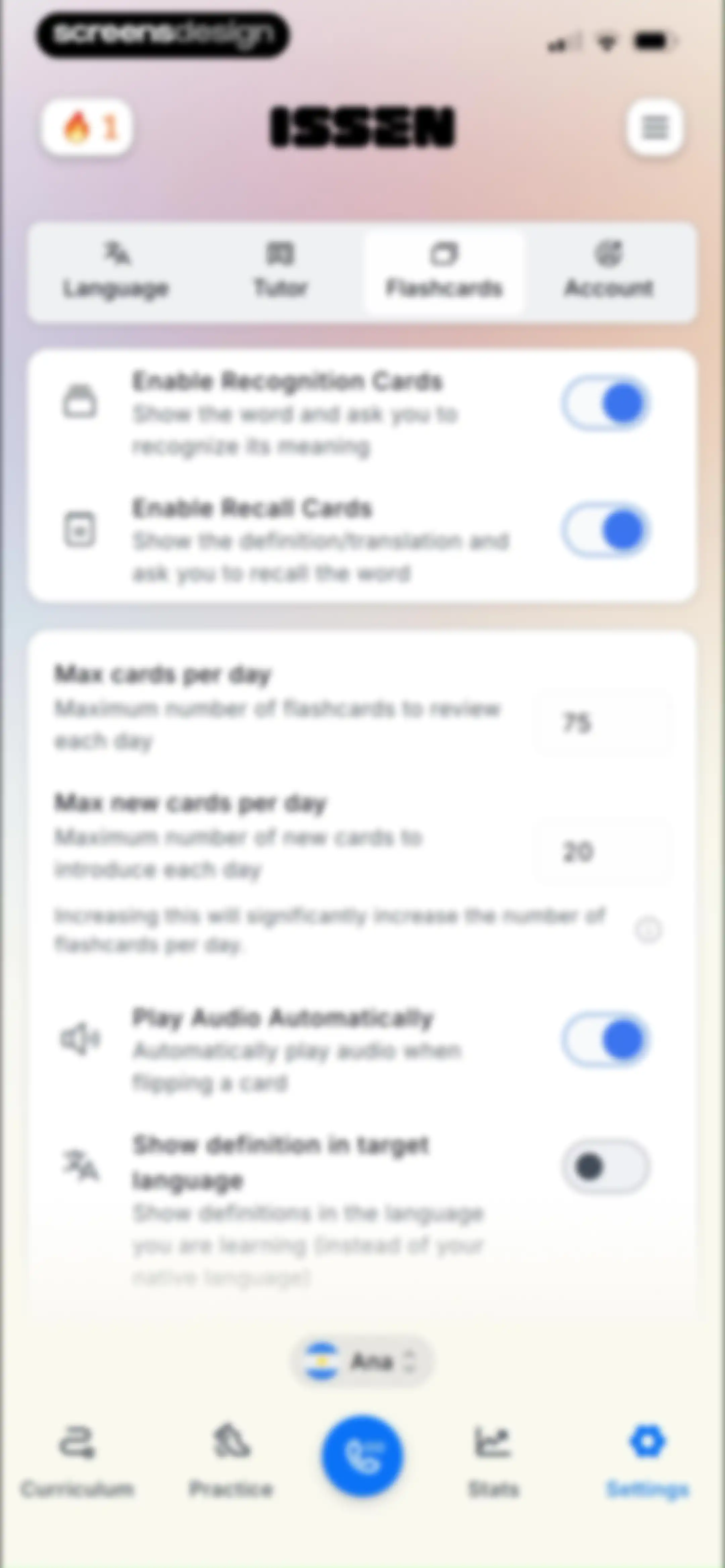 ISSEN - Voice Tutor screen 75