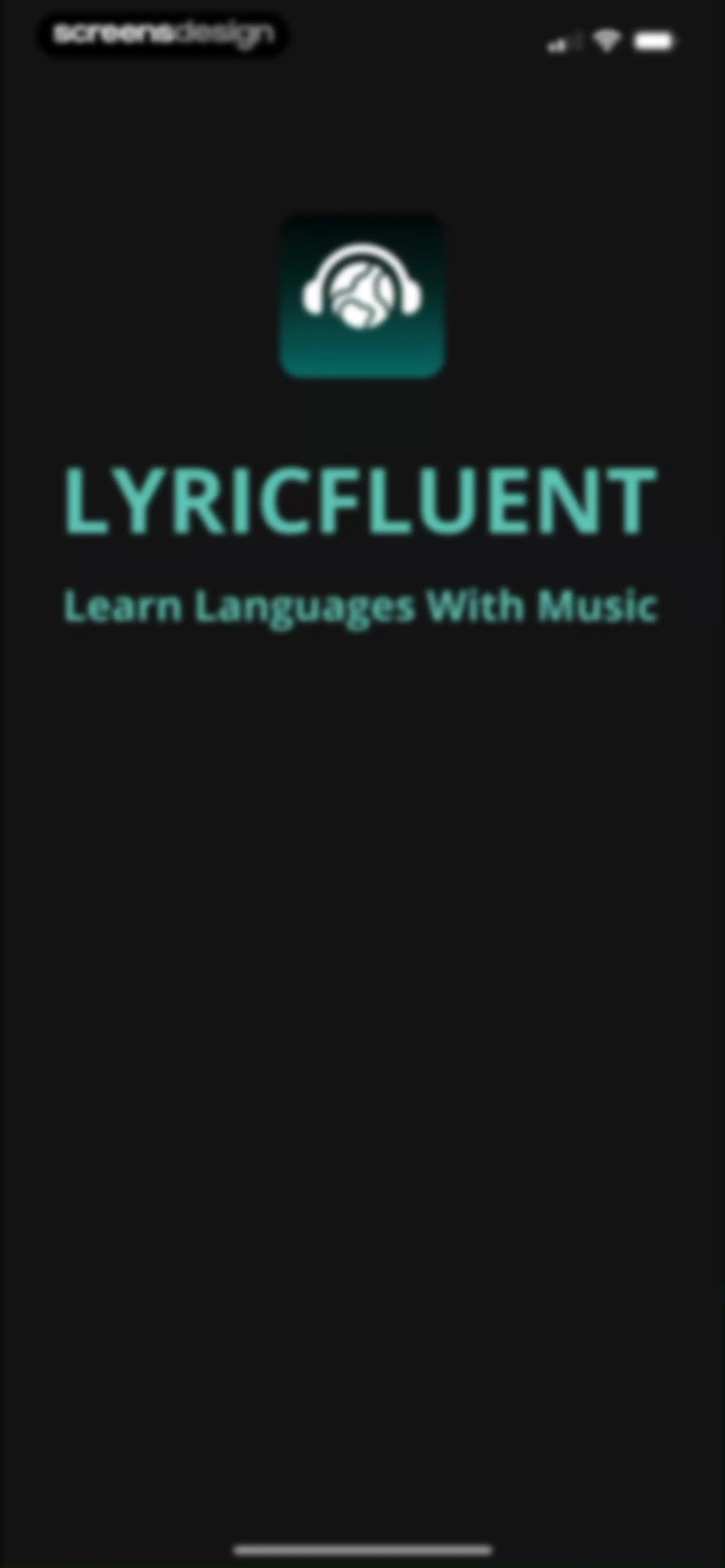 LyricFluent: Learn Languages screen 1