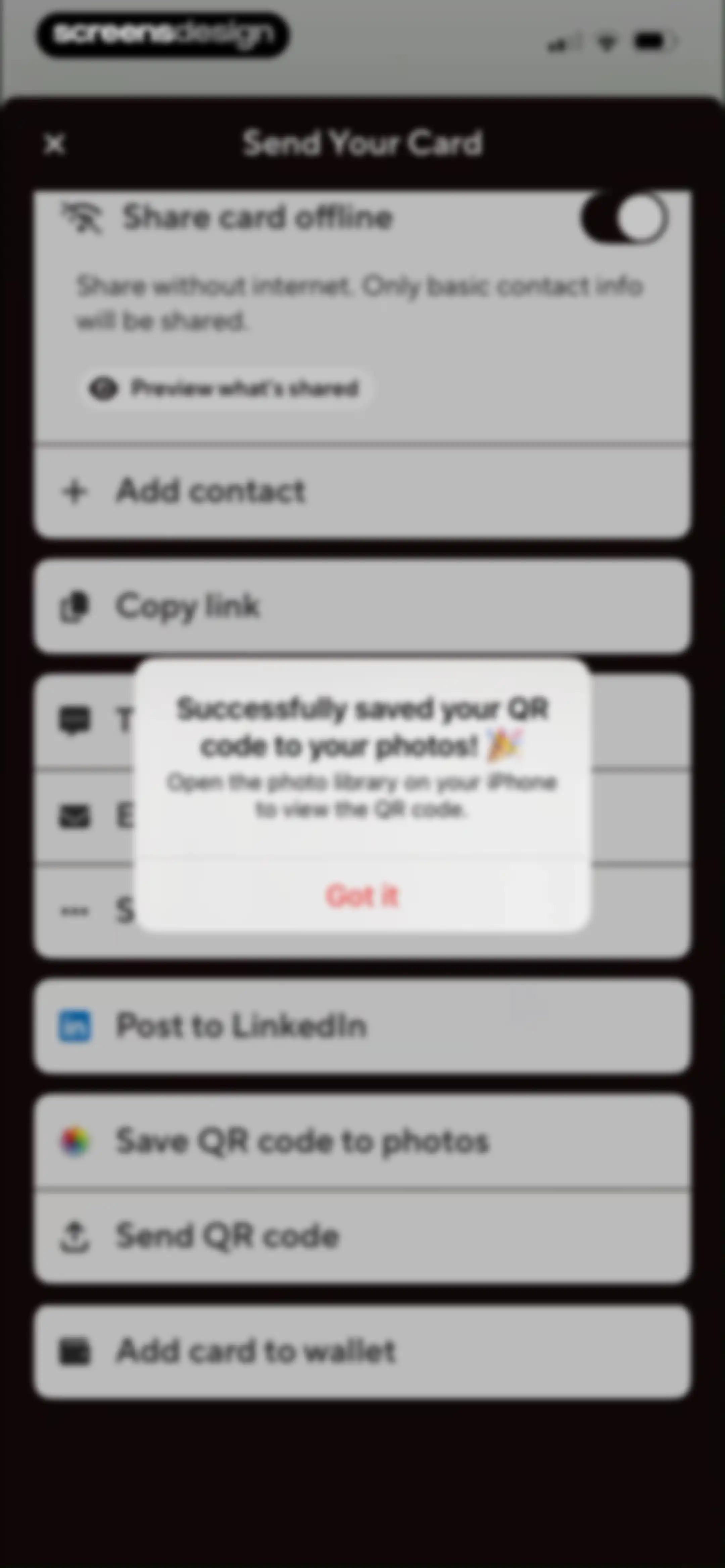 Blinq: Digital Business Card screen 42