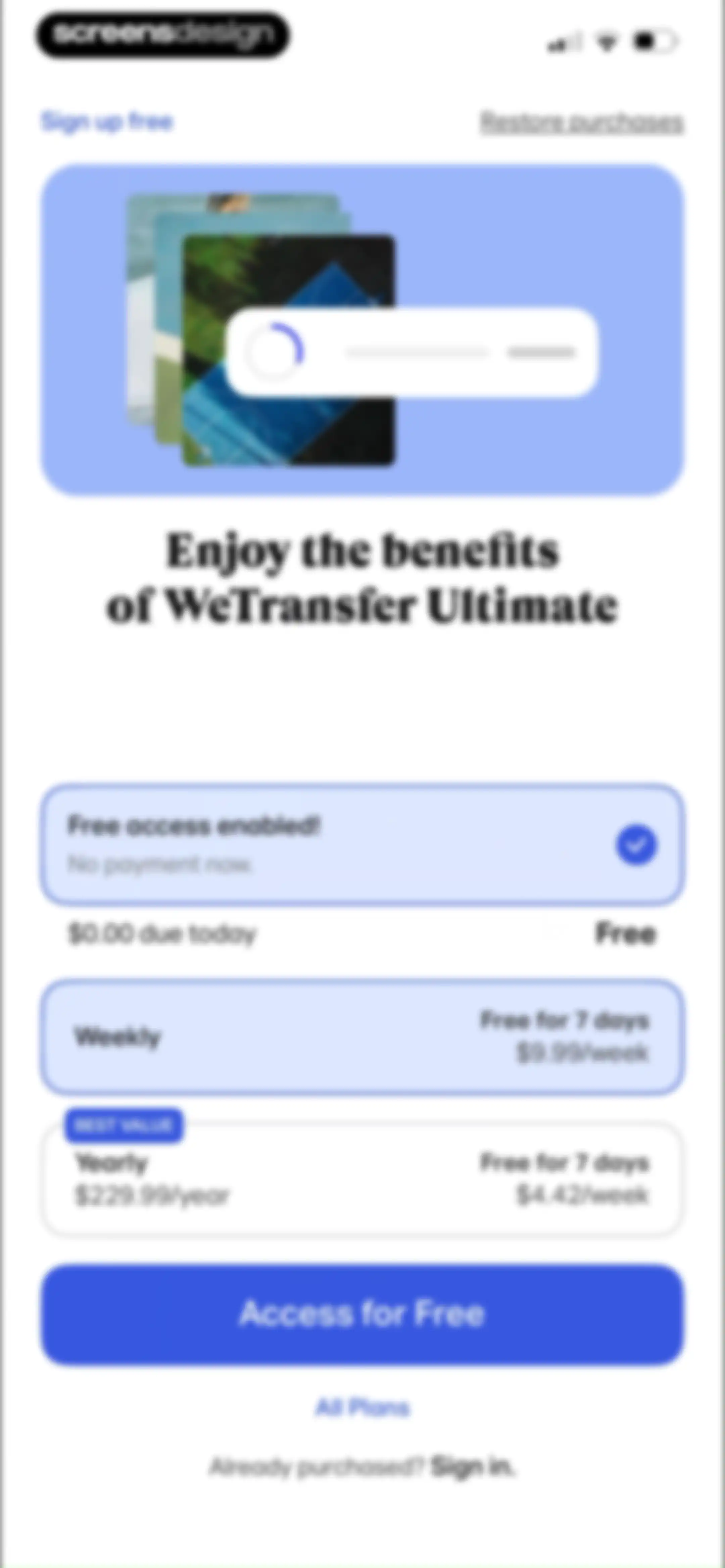 WeTransfer: Transfer Files screen 5