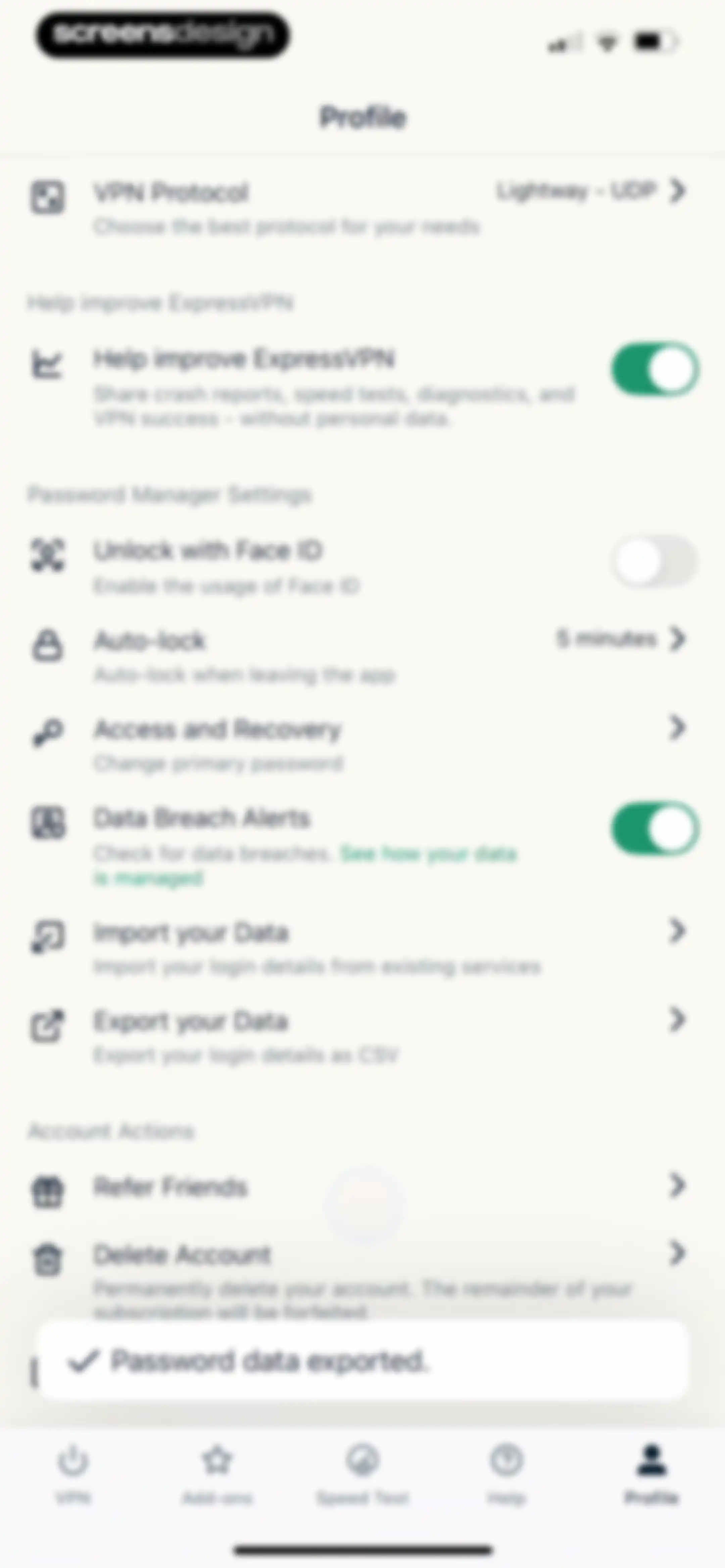 ExpressVPN · Secure & Fast VPN screen 99