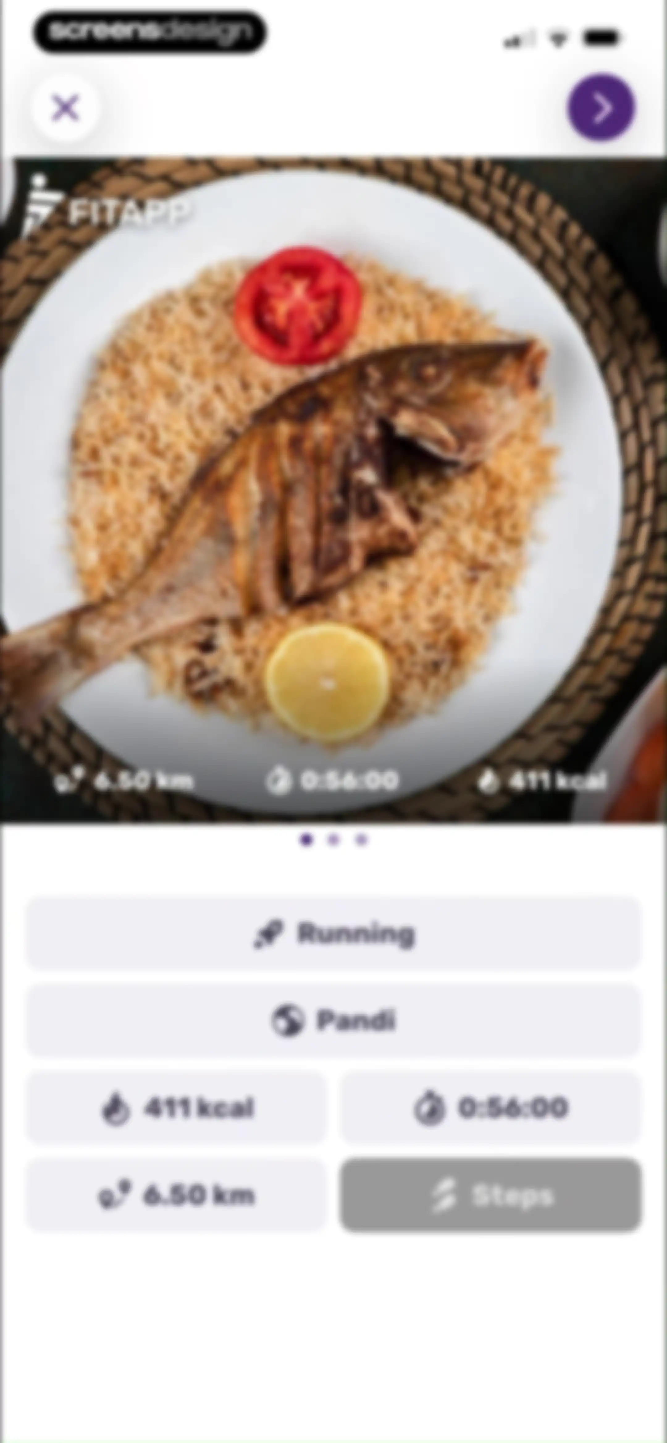 Running Tracker App – FITAPP screen 92