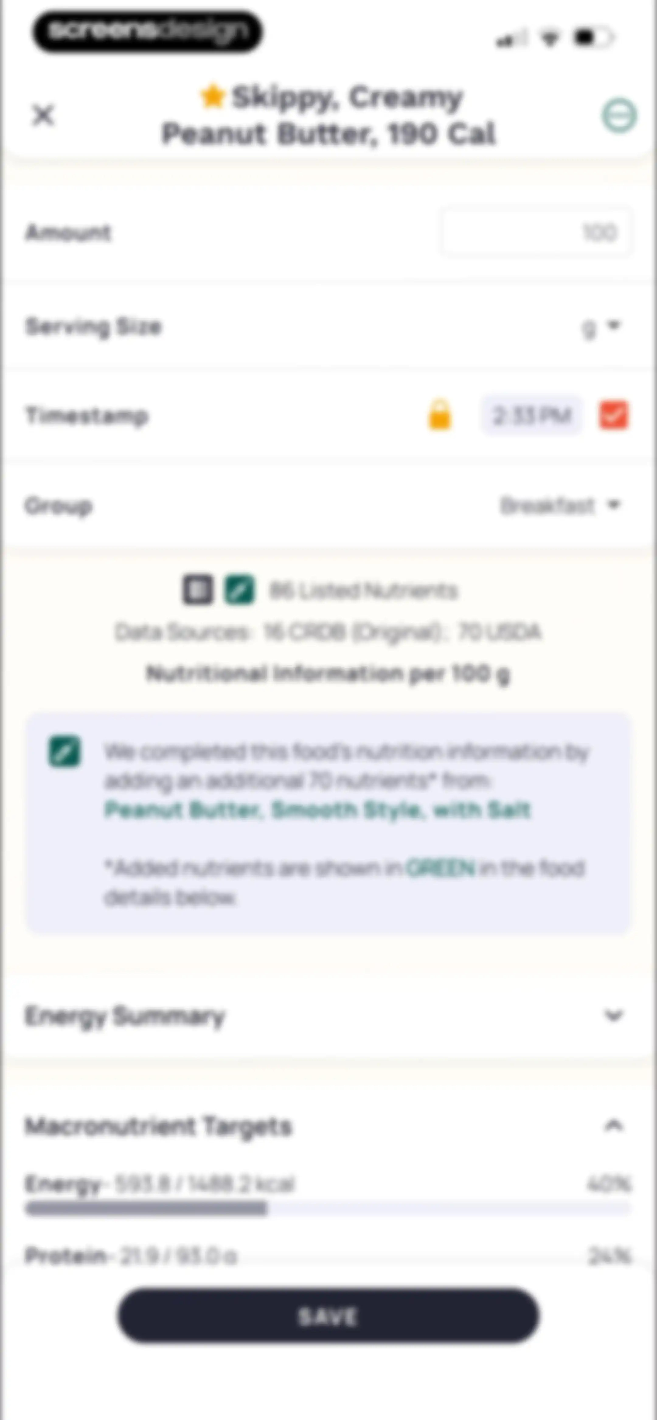 Cronometer: Calorie Counter screen 110
