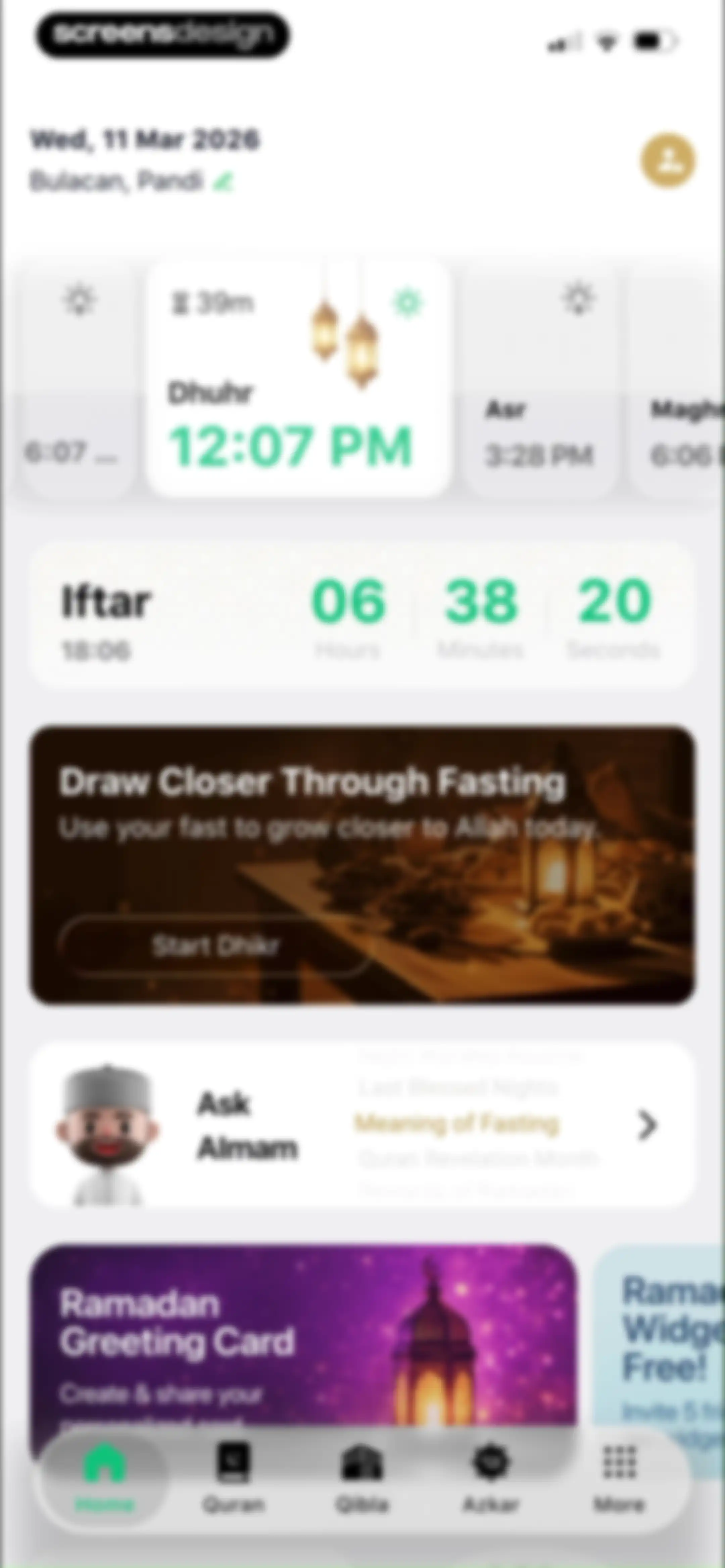 Muslim: Prayer Times, Qibla screen 14