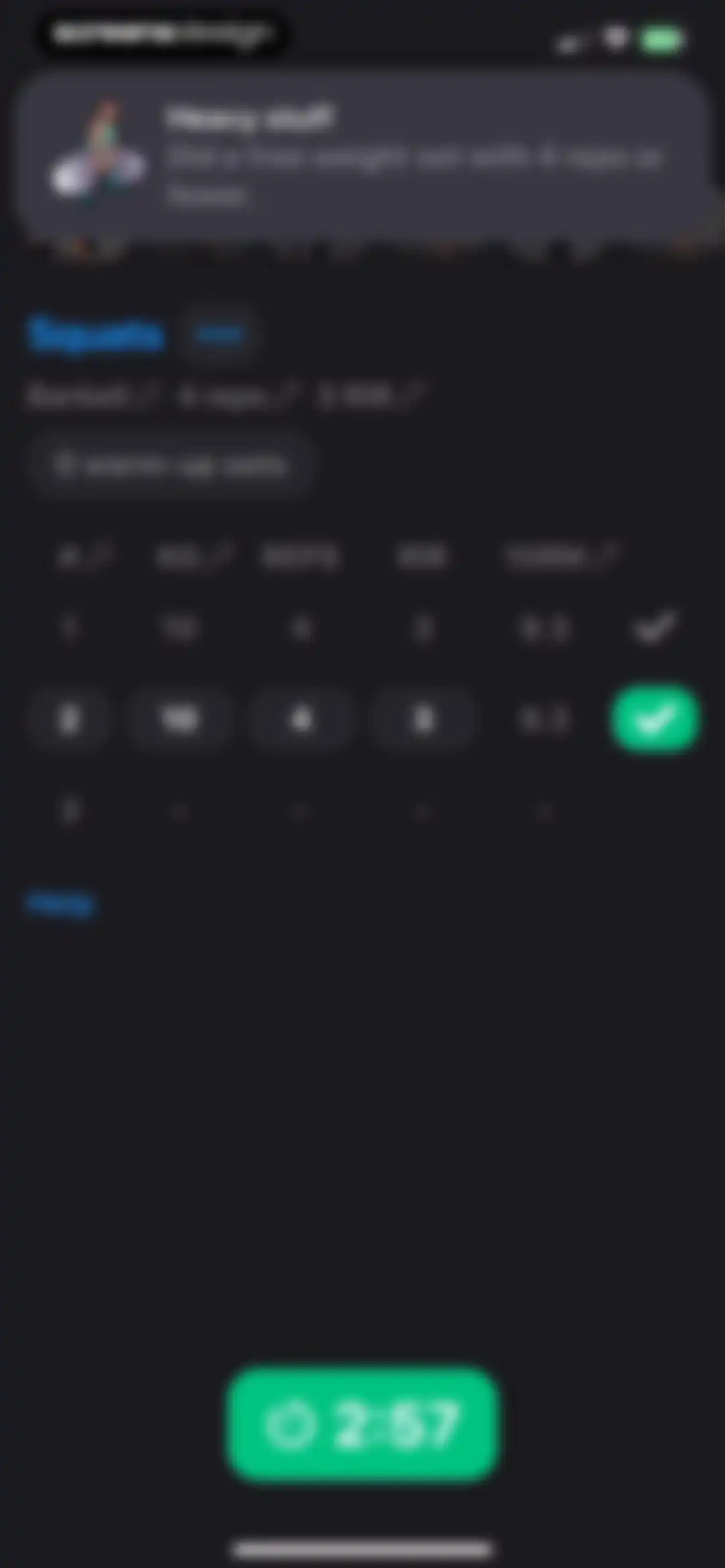 Gym Workout Alpha Progression screen 42