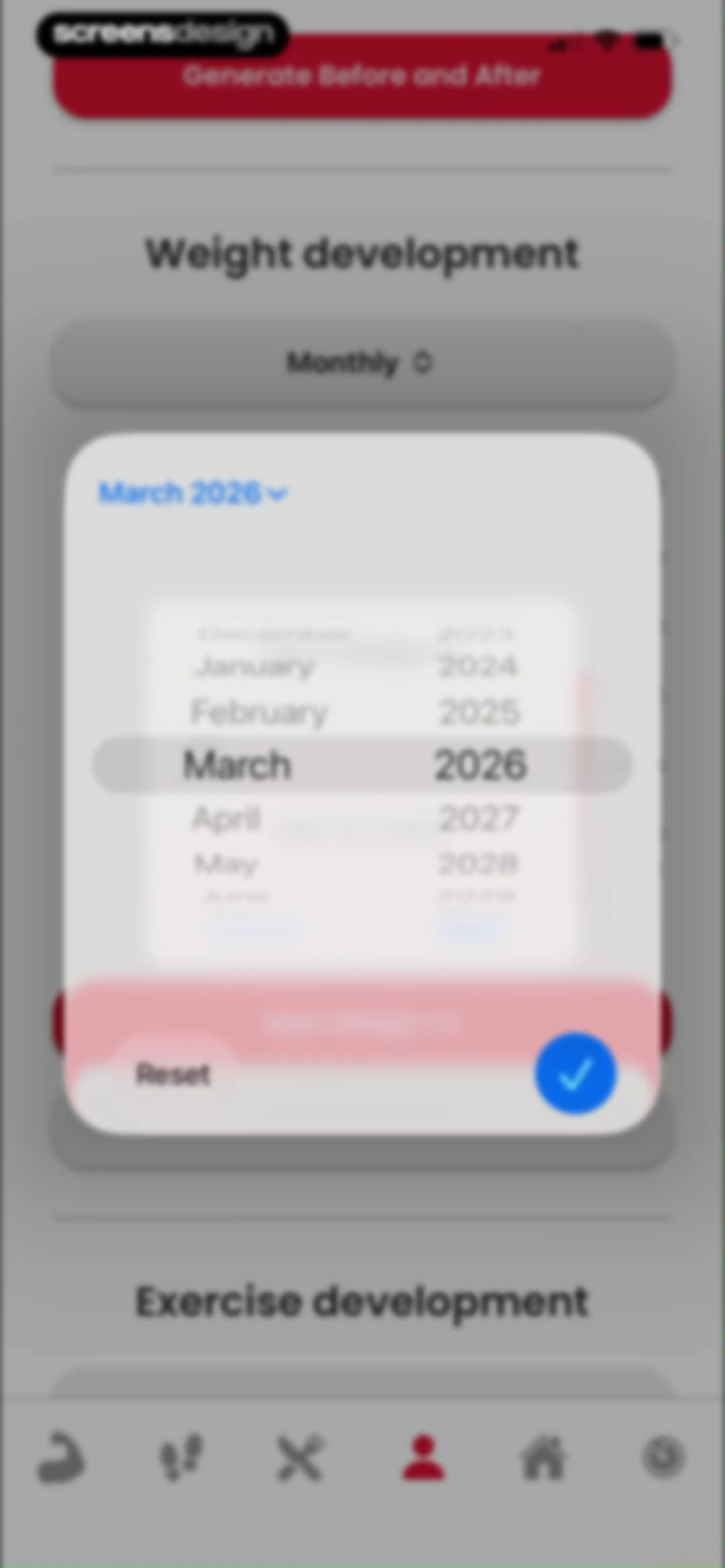 90 Day Challenge screen 135
