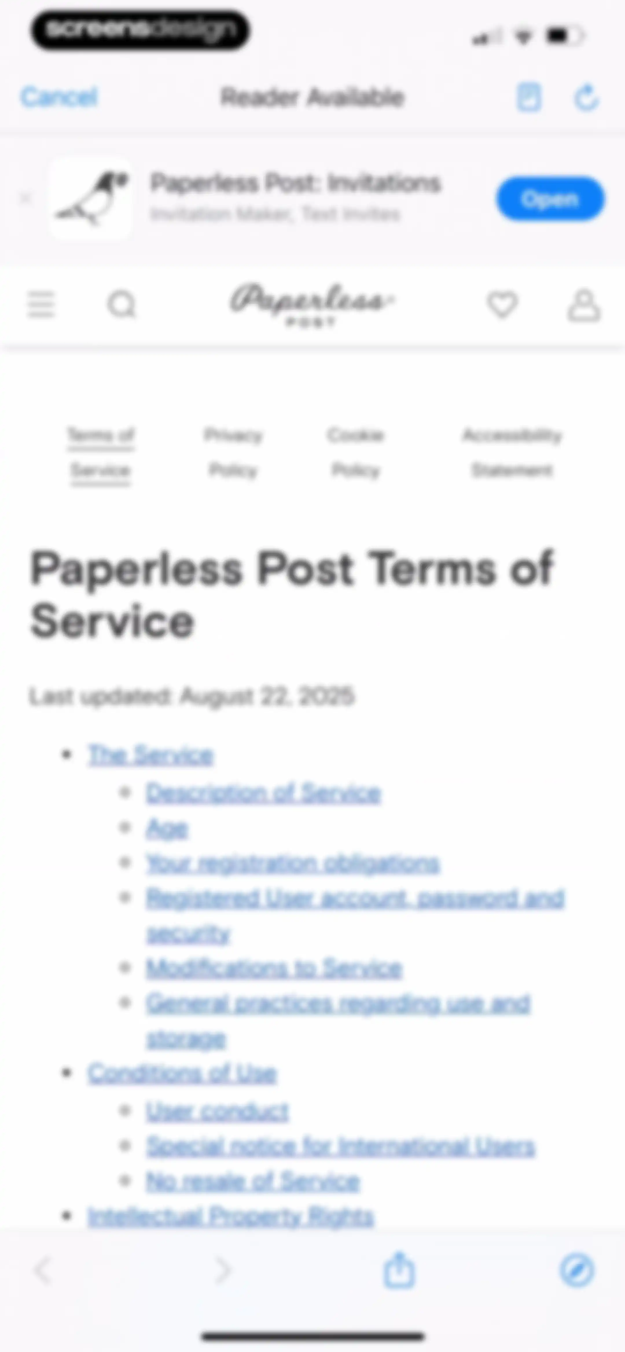Paperless Post: Invitations screen 136