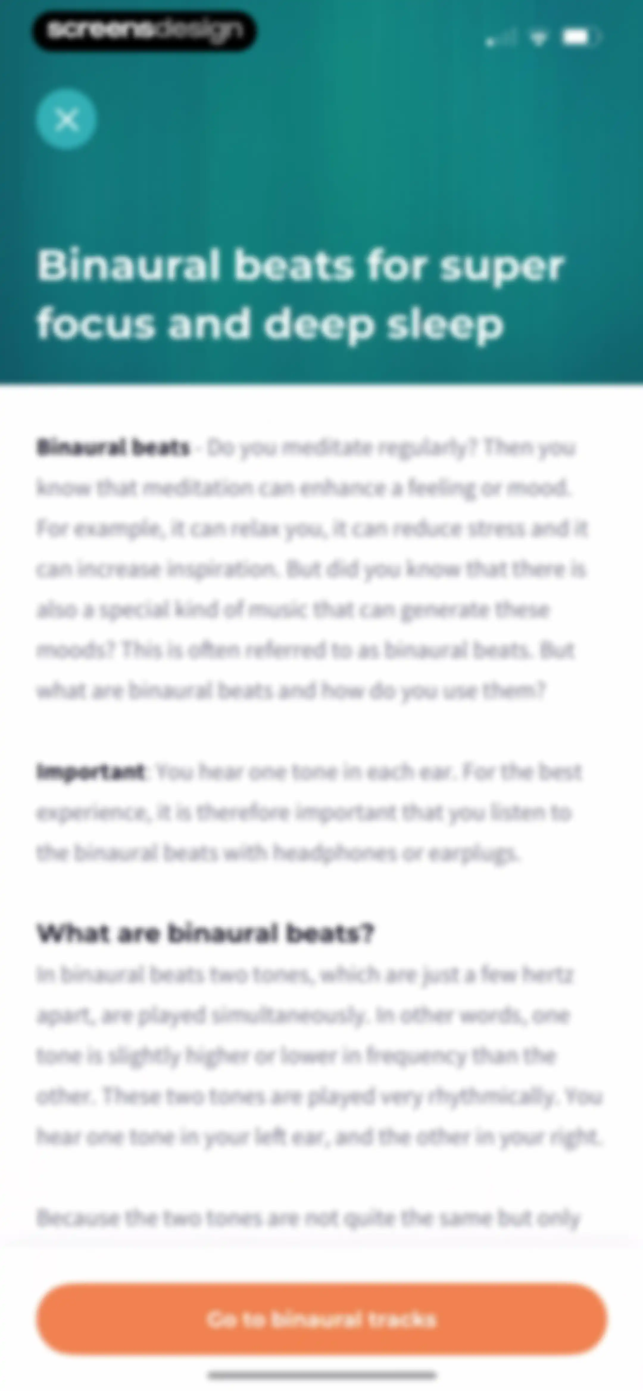 Meditation Moments - Guided screen 73