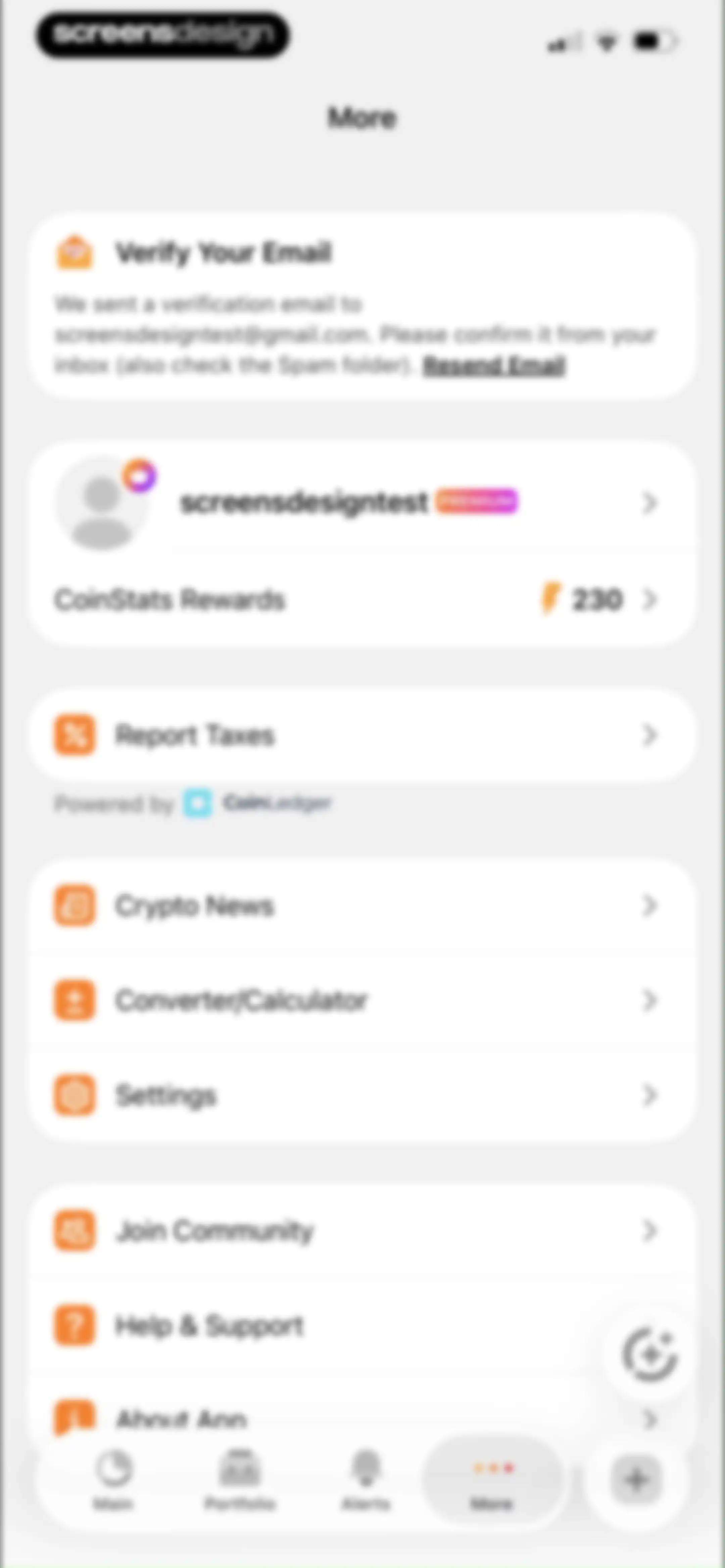 CoinStats: Crypto Portfolio screen 143
