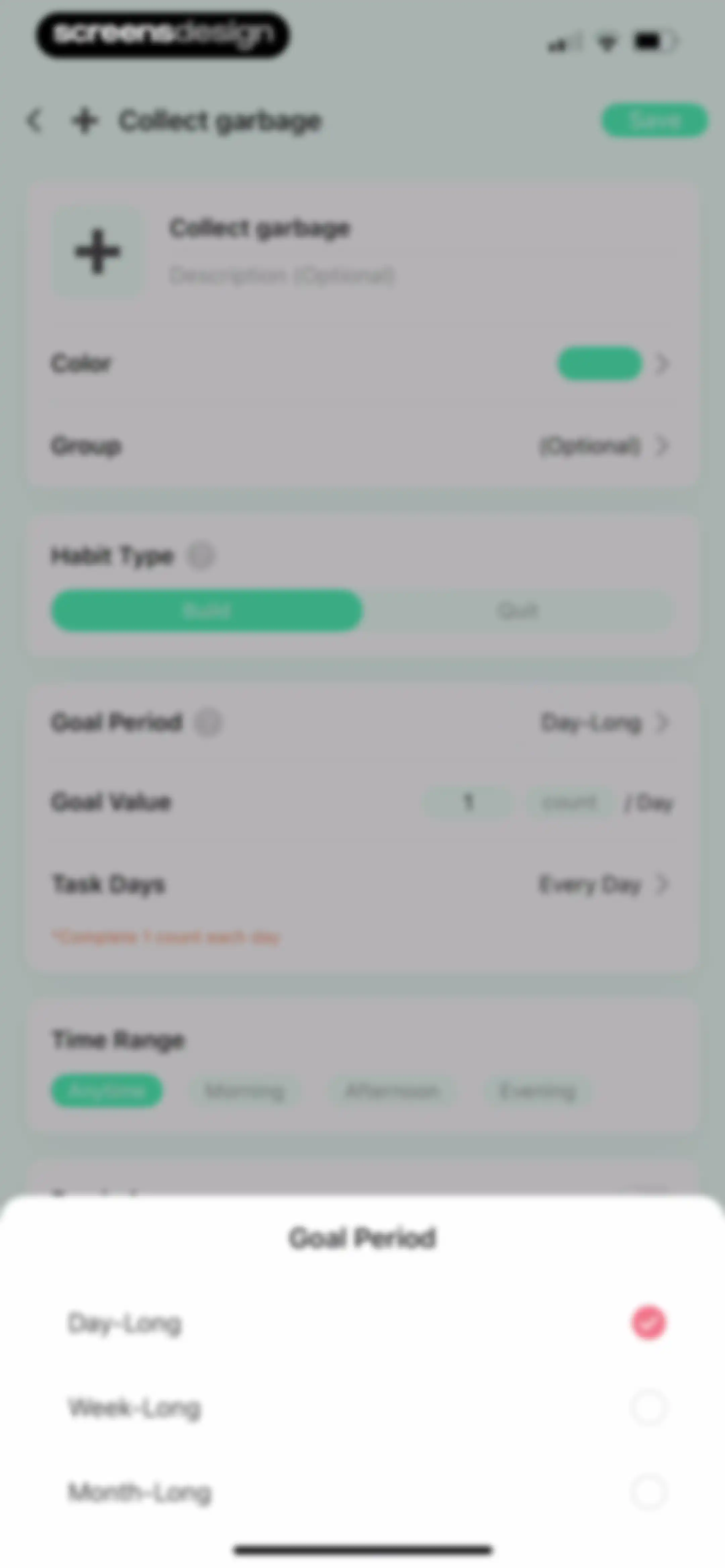 Habit Tracker screen 75