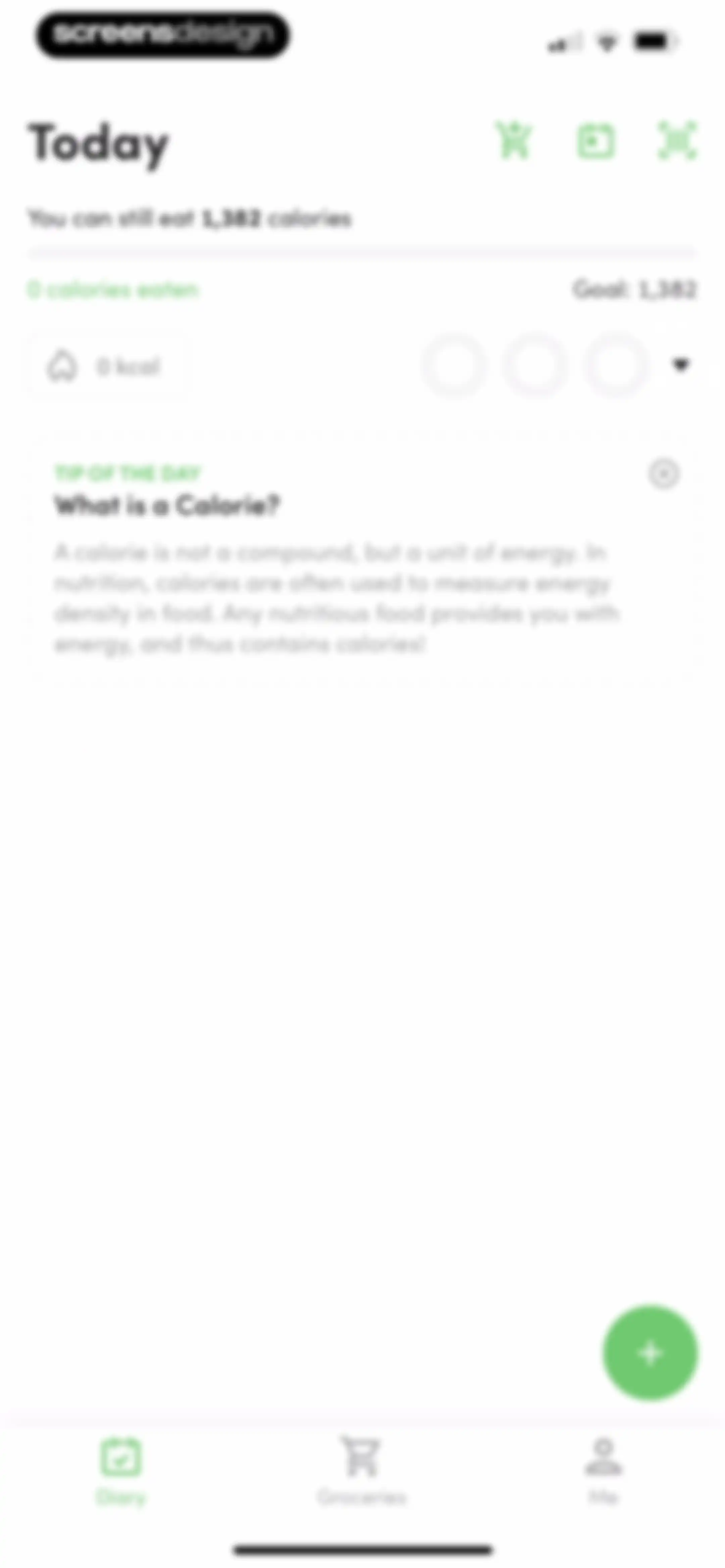 Calories and nutrition tracker screen 41